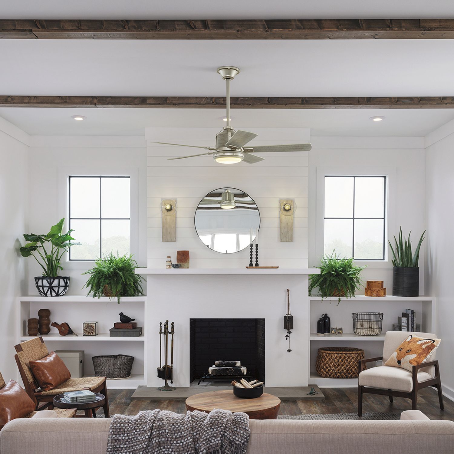 Deckenventilator mit Fernbedienung LED Beleuchtung dimmbar Deckenventilator, Gerät, Dekoration für Zuhause, Kamin, Innenarchitektur