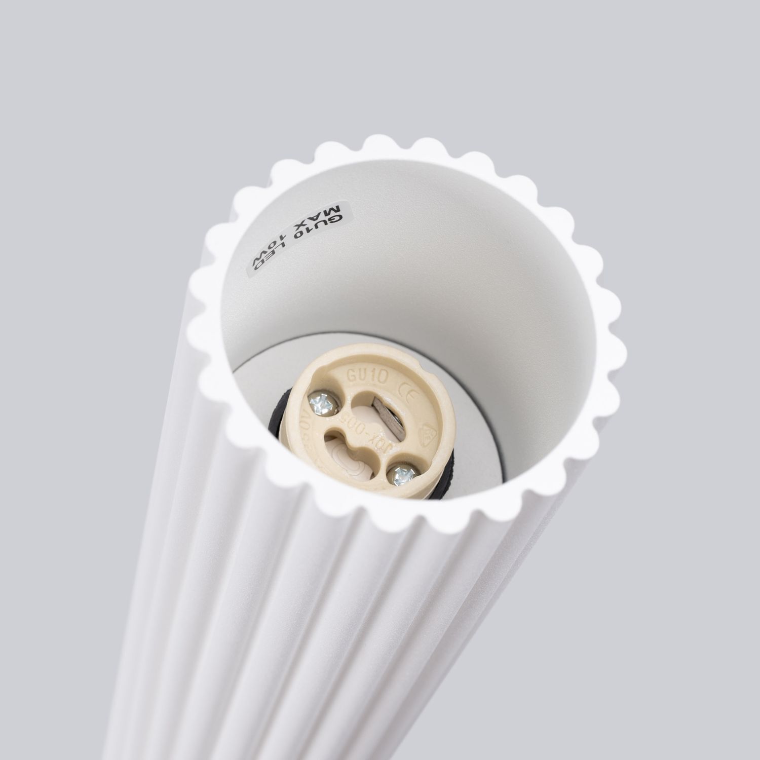 Spot Lampe plafond Blanc GU10 Ø 6,5 cm H : 40 cm Aluminium