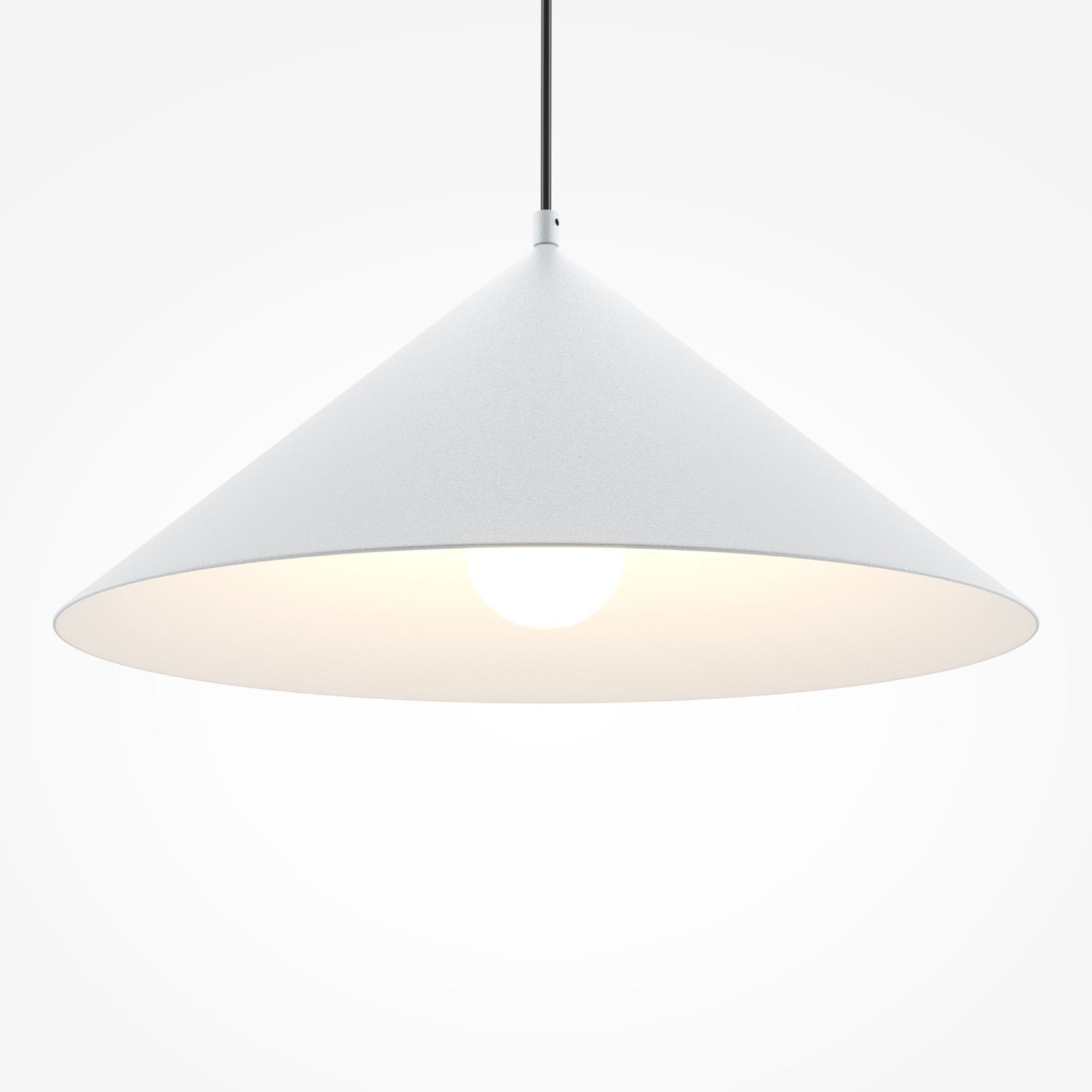 Lampe à suspendre métal ronde Ø 35 cm H : max. 318 cm Blanc E27