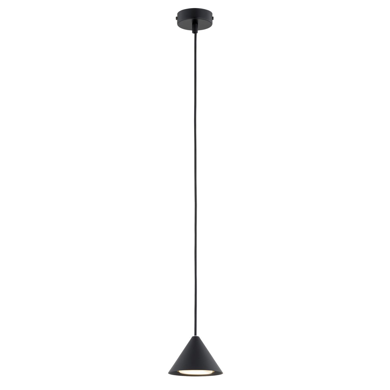 Suspension Noir Ø 12 cm étroit GX53 Métal MIRA