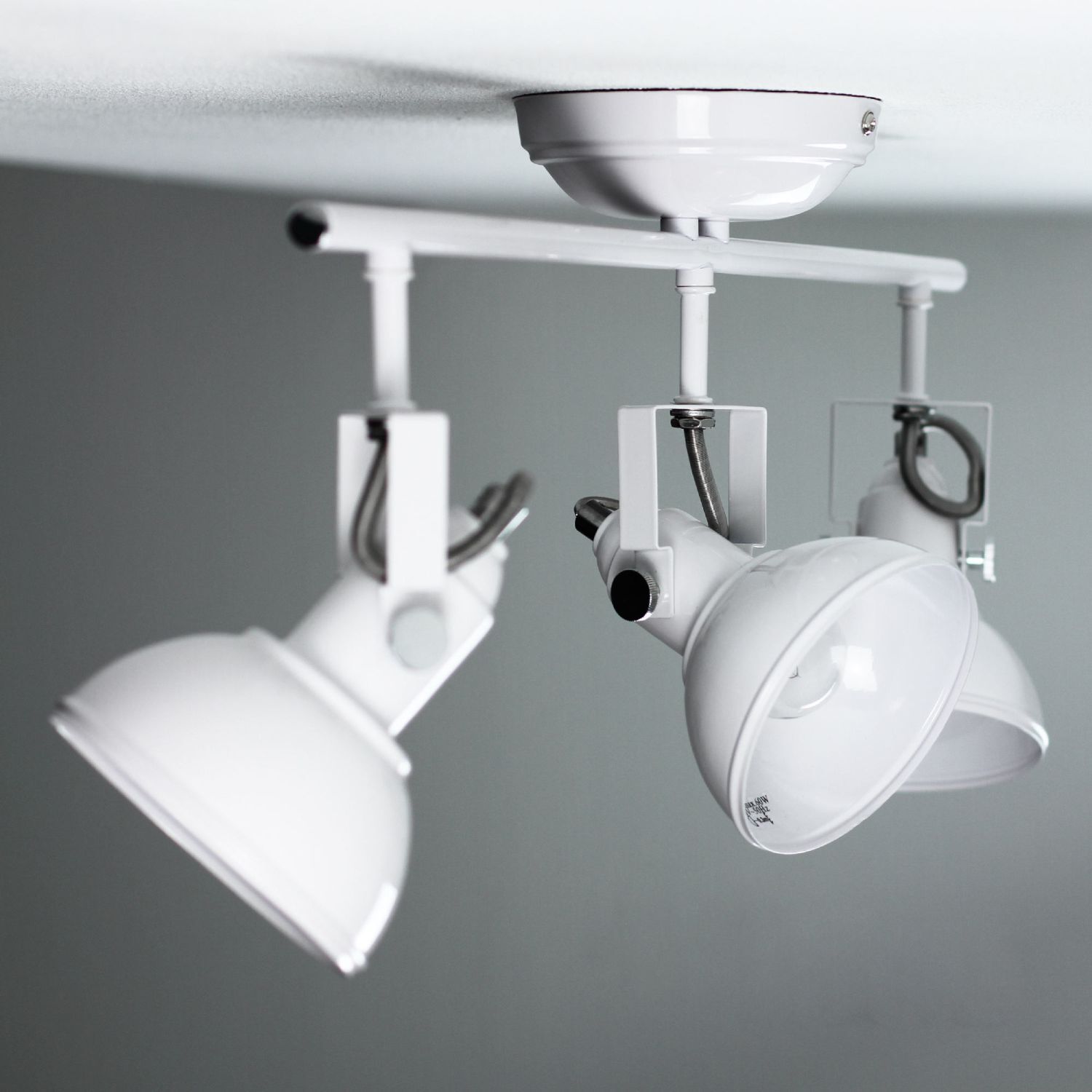 Projecteur rétro orientable blanc 3-flmg E14 GINA Beleuchtung, Leuchte, Lampe