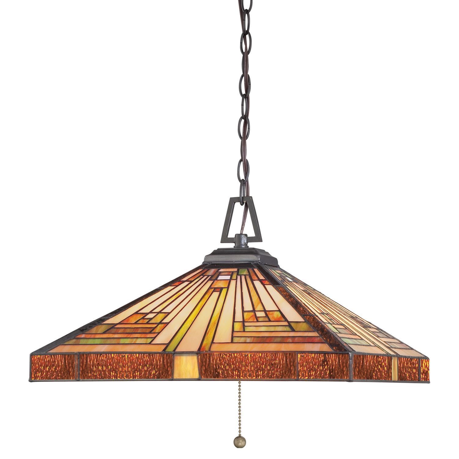 Suspension ETERNO 7 Bronze Ø46cm Lampe Tiffany