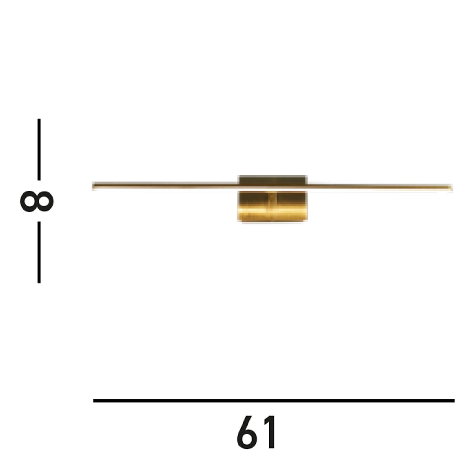Lampe LED pour miroir en laiton métal L:61 cm IP44 2700 K Elektrisches Gerät, Sicherung