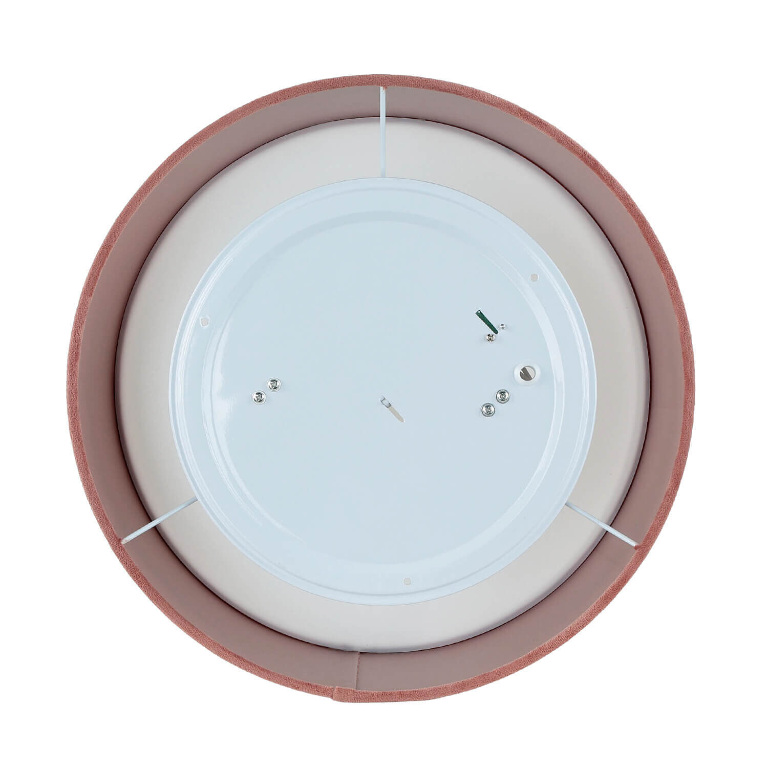 Plafonnier Tissu Velours rond Ø 38 cm H : 10 cm Rose 2x E27 Mahlzeit, Porzellan, Töpferei, Gericht, Teller