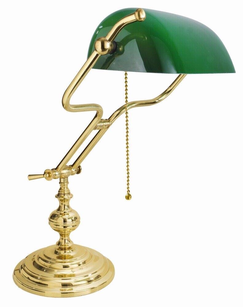 Lampe de banquier Lampade Ministero Dorée à 24 carats