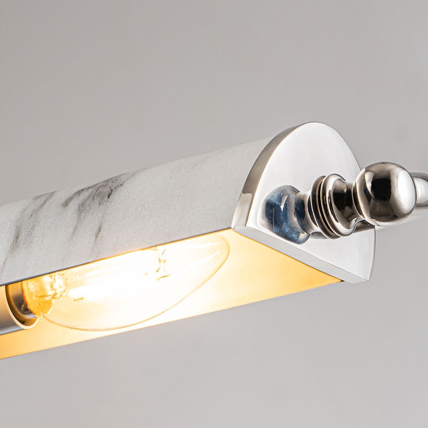 Bilderleuchte Marmor Optik 70 cm 4x E14 verstellbar Vintage Beleuchtung, Lampe, Drinnen, Zimmer, Duscharmatur