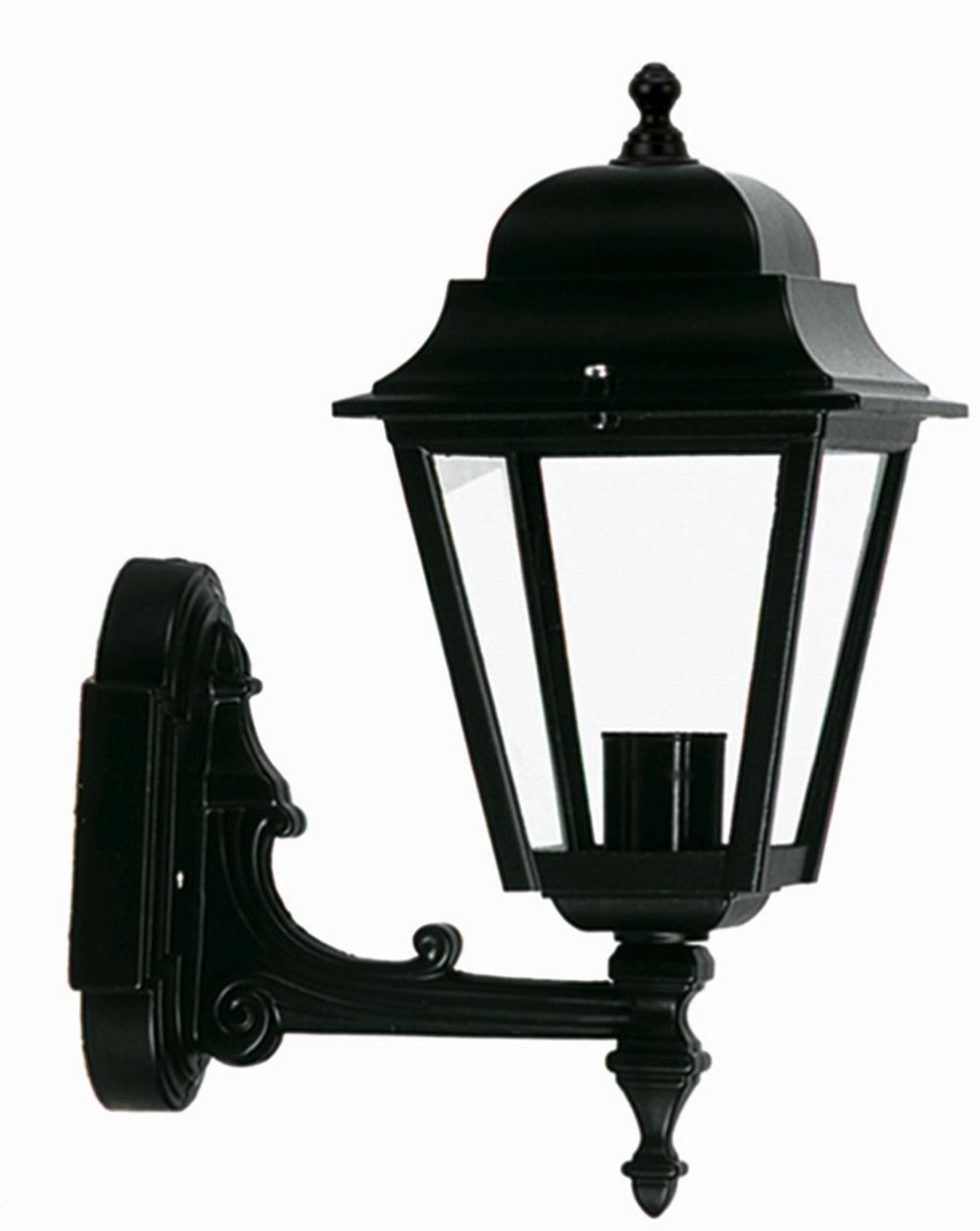 Lampe d'extérieur noire Rustique IP44 E27 H:37cm Lanterne