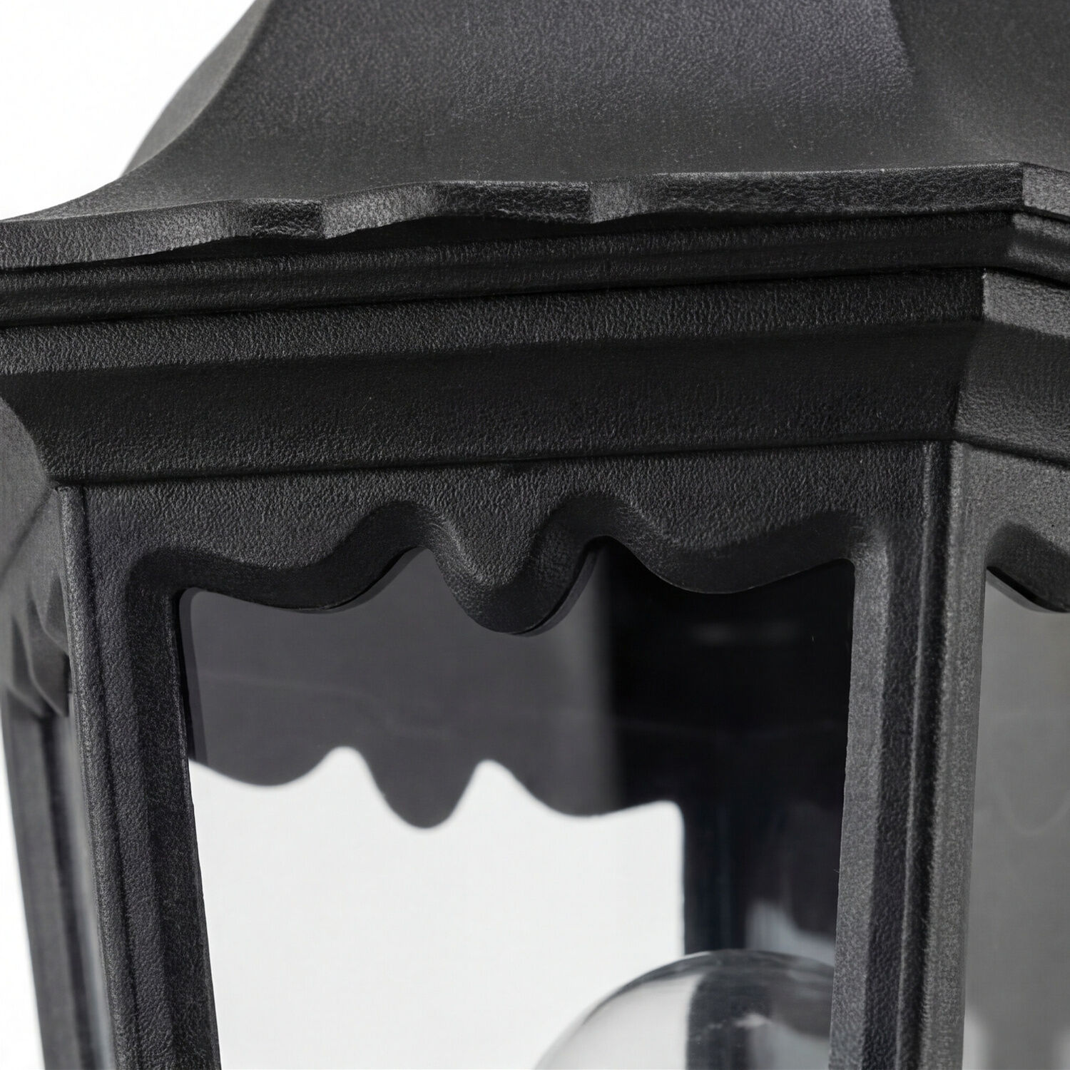laterne, outdoor, schwarz, glas, metall