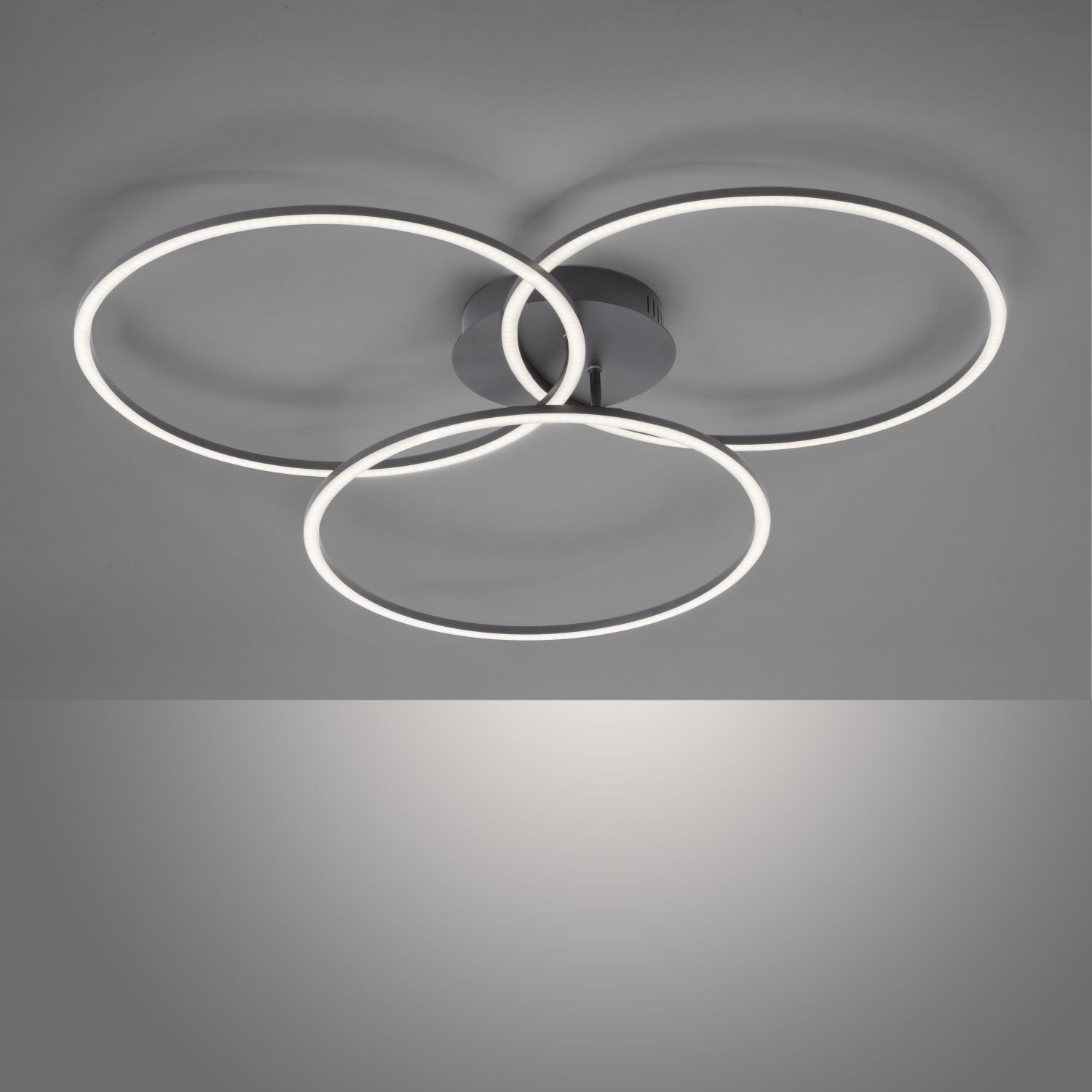 Plafonnier LED métal noir 12 W 1500 lm mobile