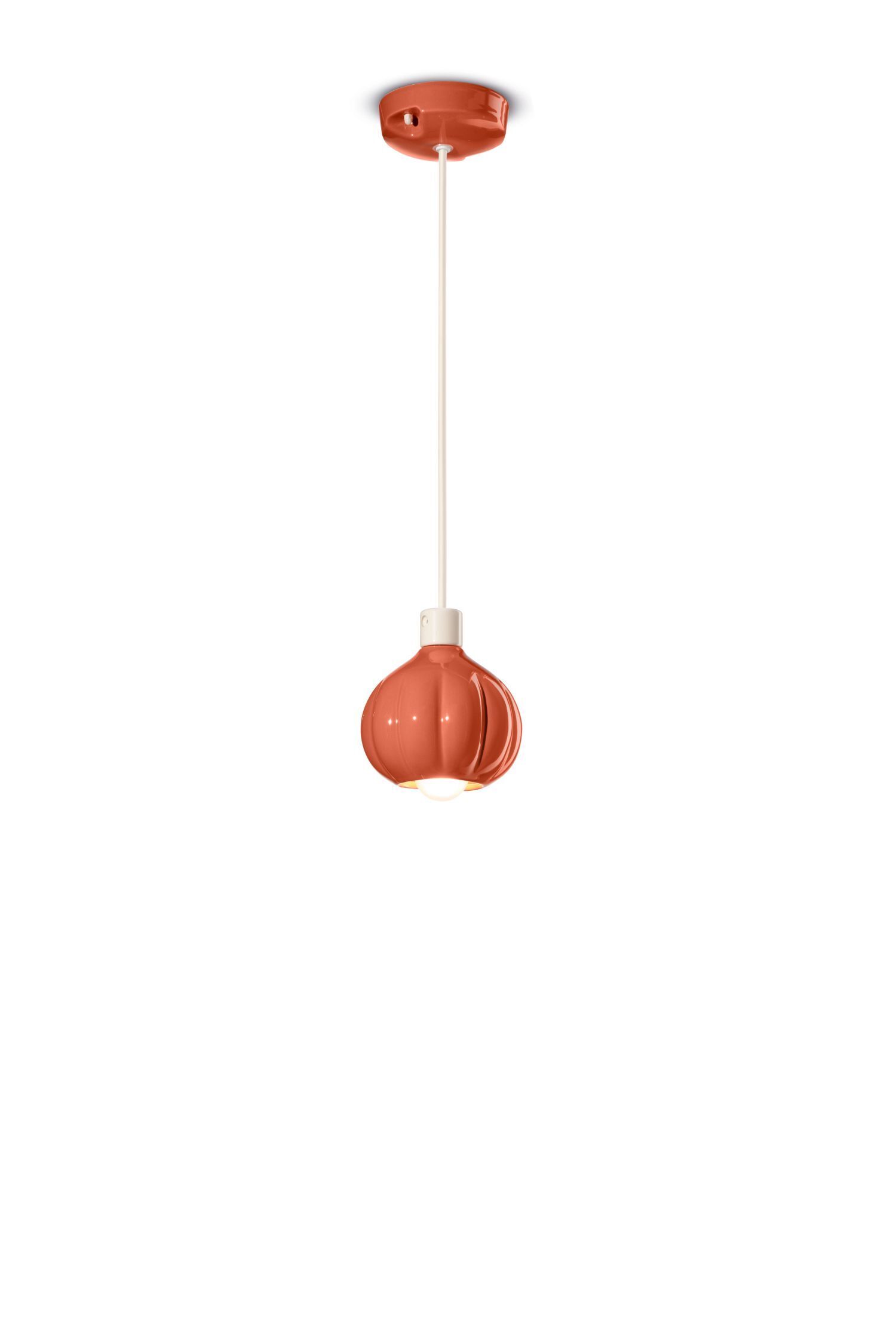 Suspension céramique métal E14 Ø 13 cm H : max. 134 cm