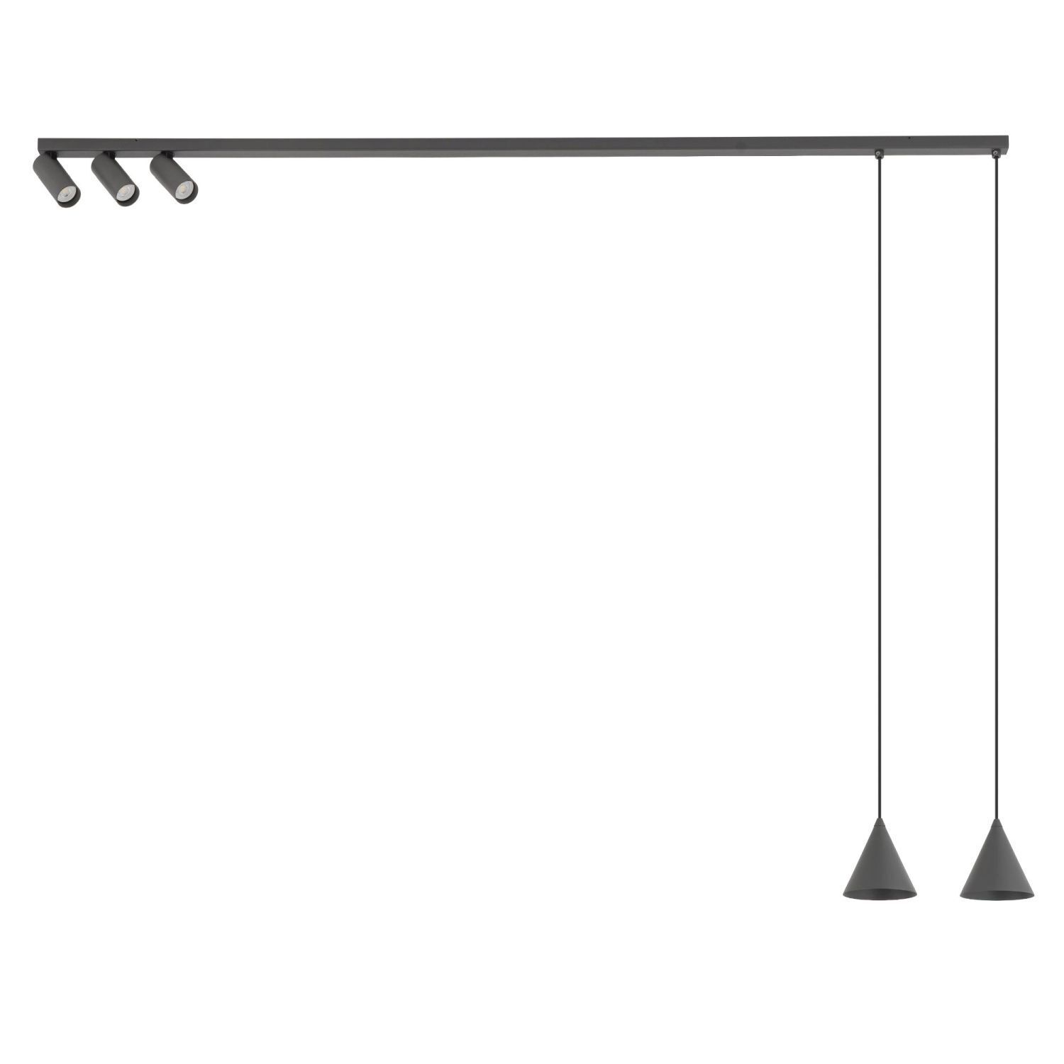 Suspension mobile métal Umbra Gris GU10 160 cm