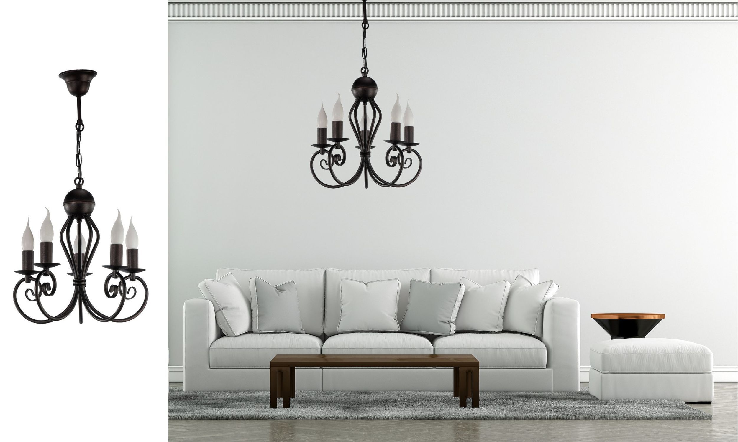 Leuchter, Lampe, Wohnzimmer, Couch, Innenarchitektur