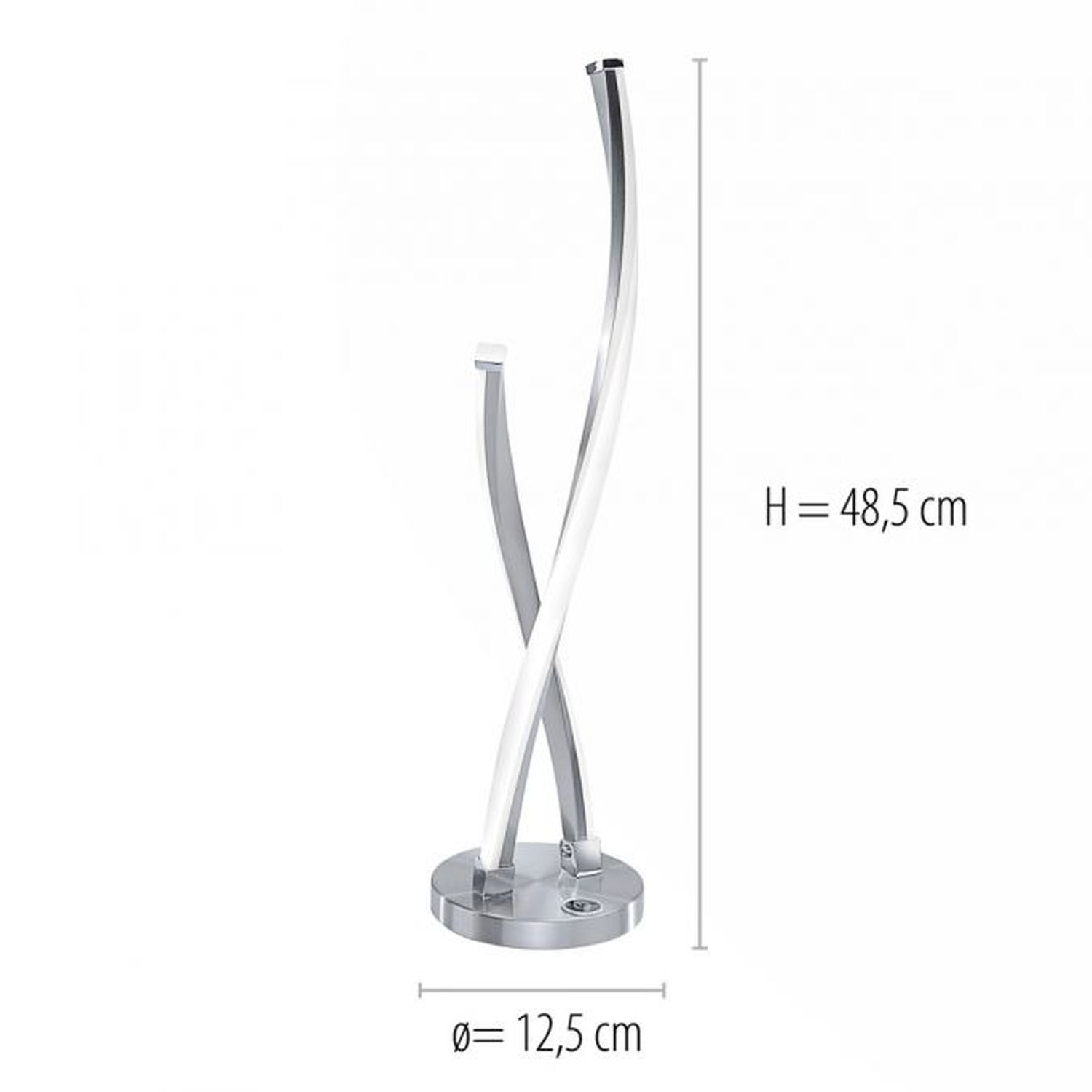 Lampe de table LED stylée en acier 13 W dimmable Touch