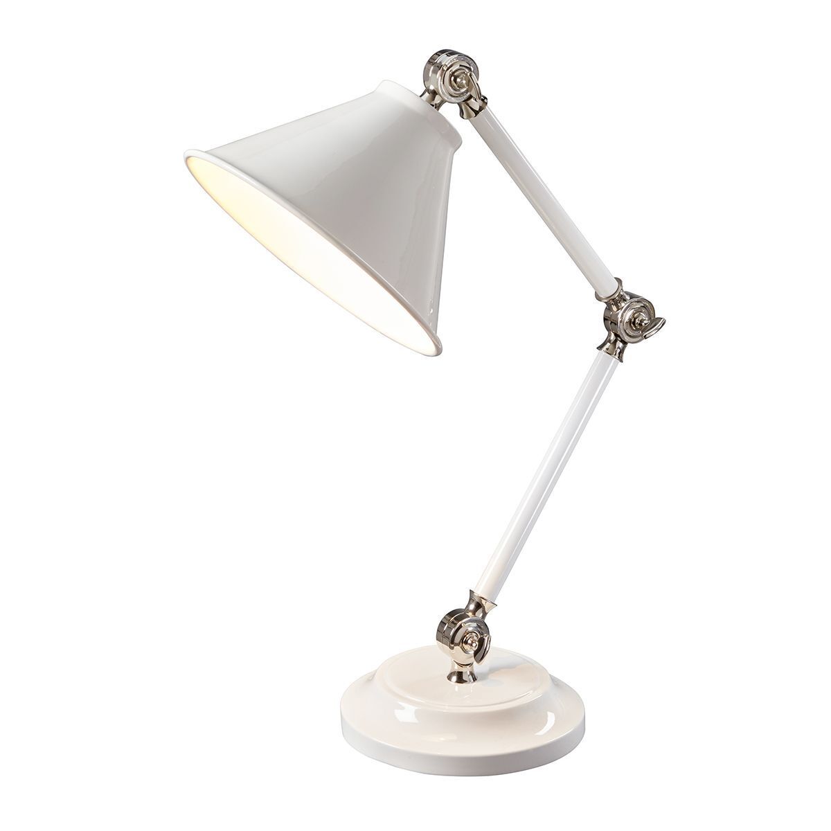 Lampe de bureau articulée design industriel blanc