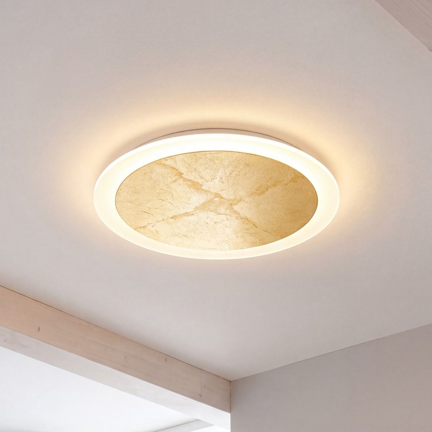 Applique LED or noir ronde Ø30 cm 3500 K dimmable deckenleuchte, runde lampe, LED, innenbeleuchtung, lichtquelle