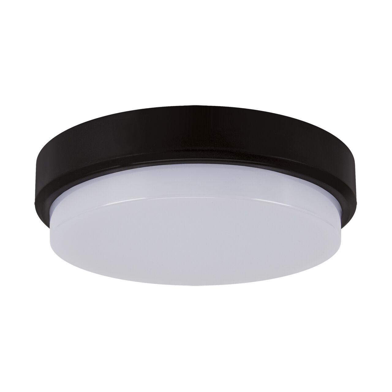 Plafonnier LED extérieur D : 21 cm IP65 noir blanc 4100 K