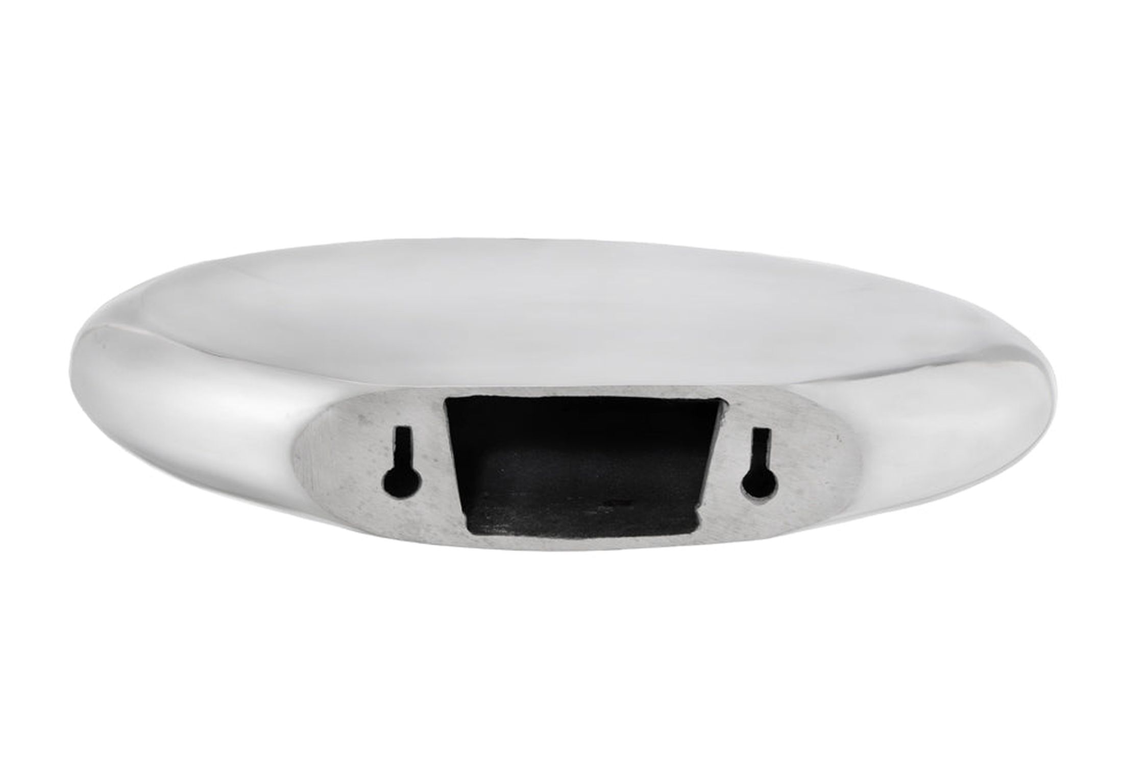 Étagère murale en métal argenté L : 40 cm rond flottant