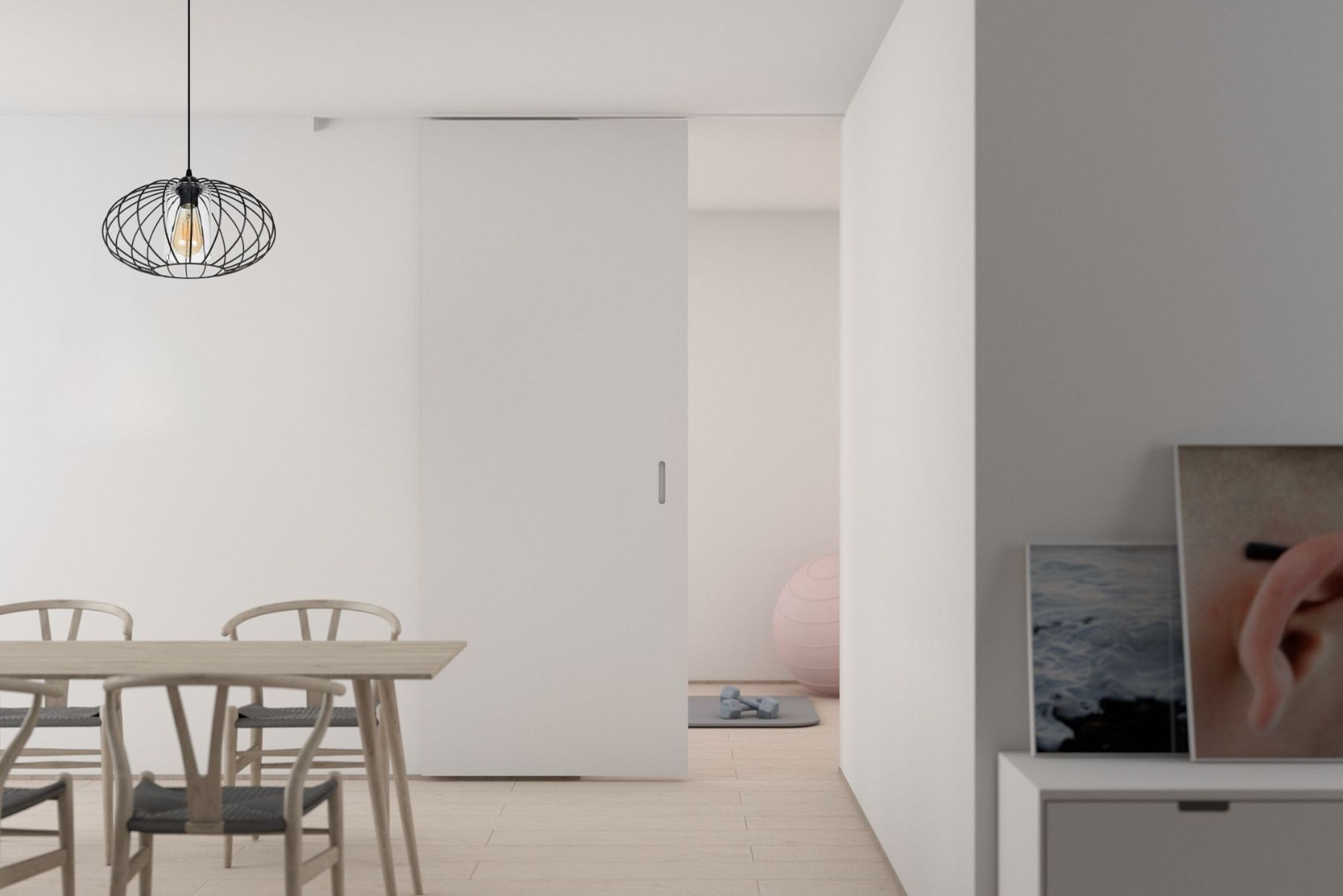 Suspension ronde noire métal Ø34 cm E27 Retro Innenarchitektur, Esszimmer, Esstisch, Fußboden, Stuhl