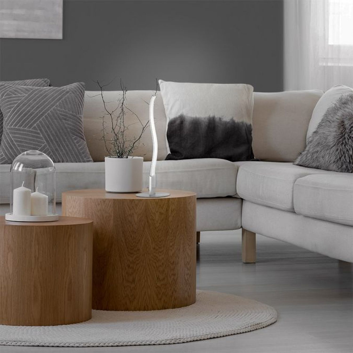 LED Tischlampe Metall in Stahl 30 cm 300 lm blendarm Couch, Tabelle, Kaffeetisch, Dekoration für Zuhause, Innenarchitektur