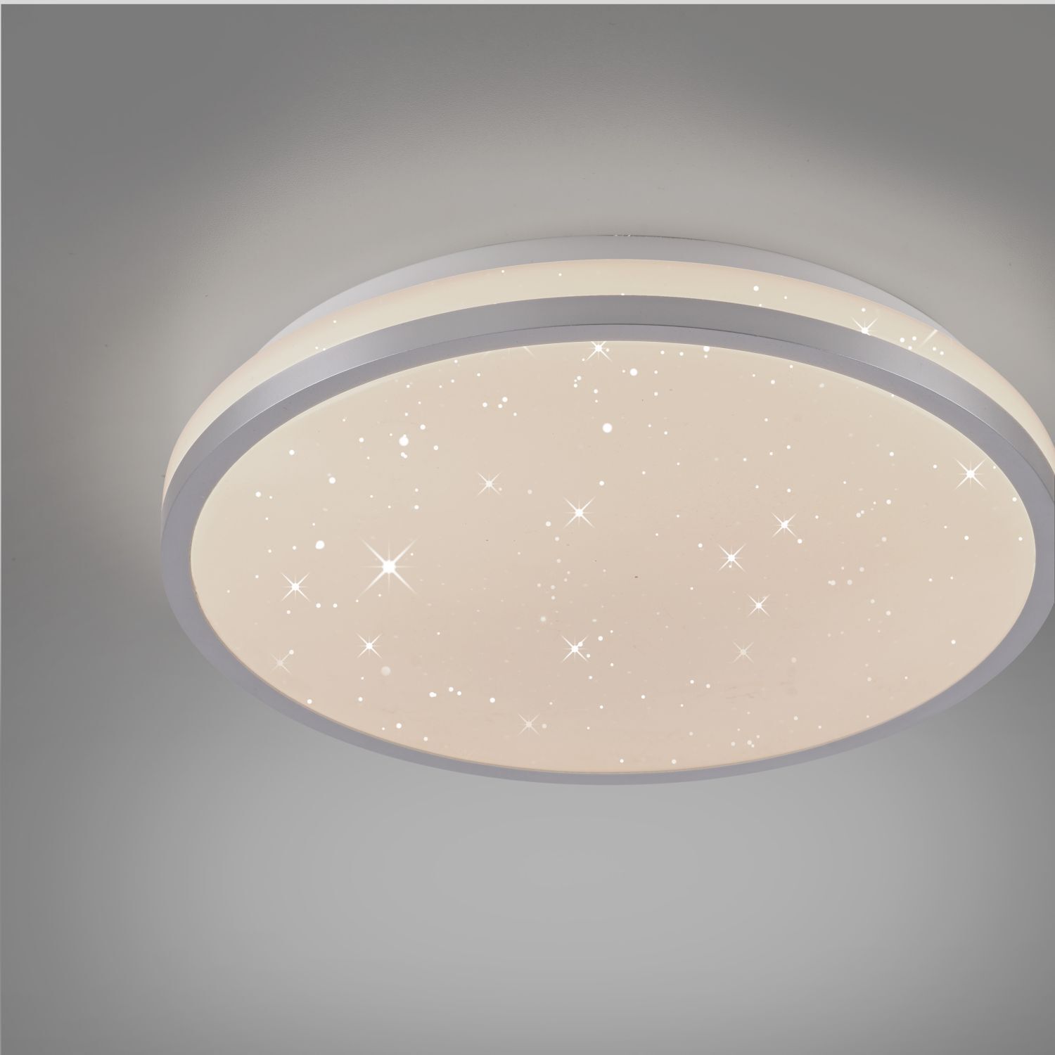 Plafonnier LED Ciel étoilé argent 1380 lm dimmable