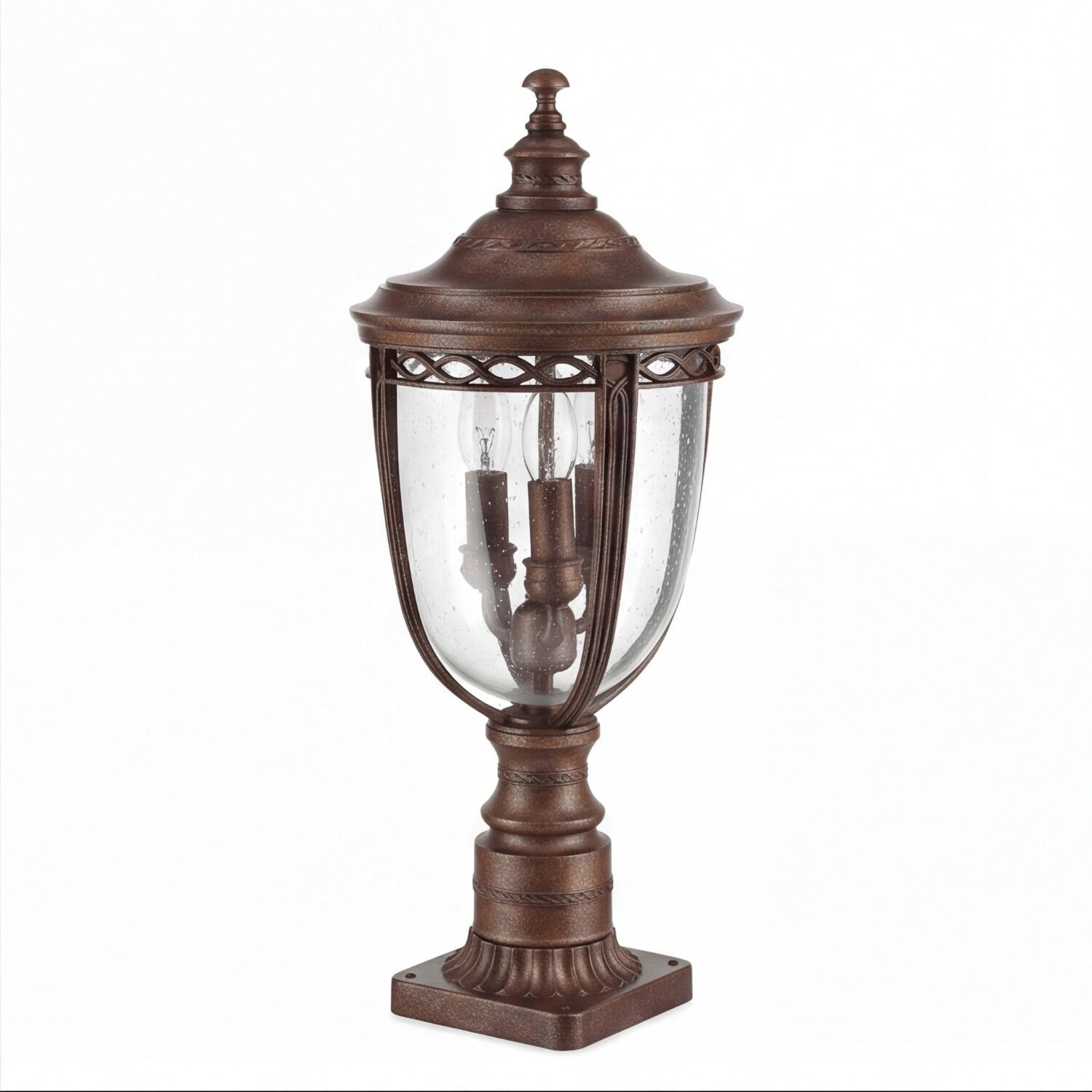 Laterne, Gartenlampe, Bronze, Glas, Standleuchte