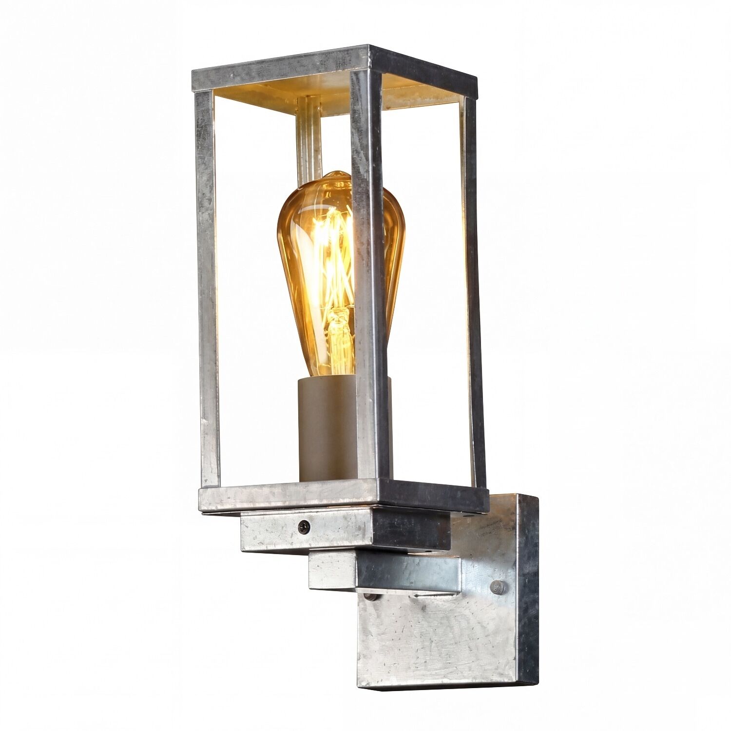 Wandleuchte, Wandleuchte Metall, Glühbirne Sicht, Industrial Stil, Wandlampe