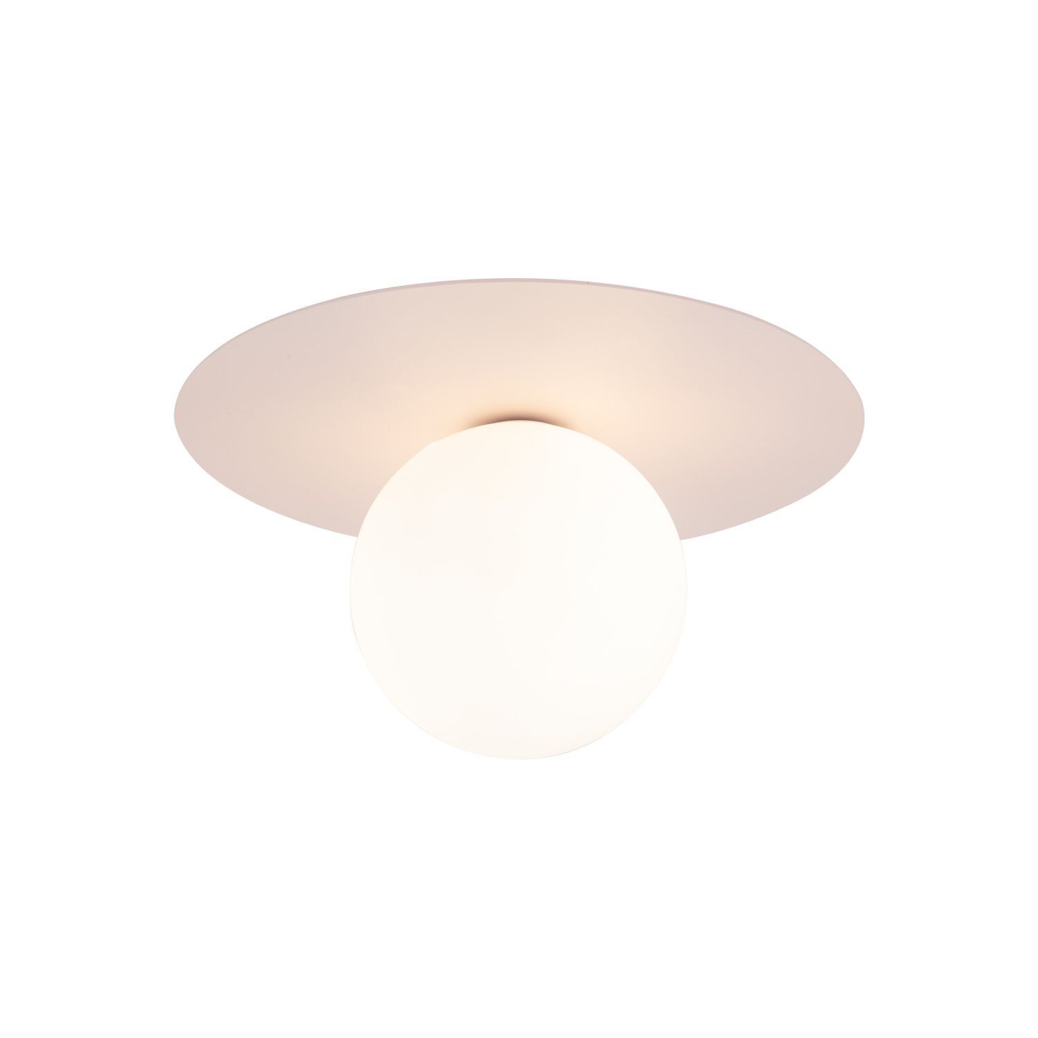 Lampe pour chambre d'enfant Plafond Rose Blanc Métal Verre G9 Ø 25cm rond Deckenleuchte, Leuchte