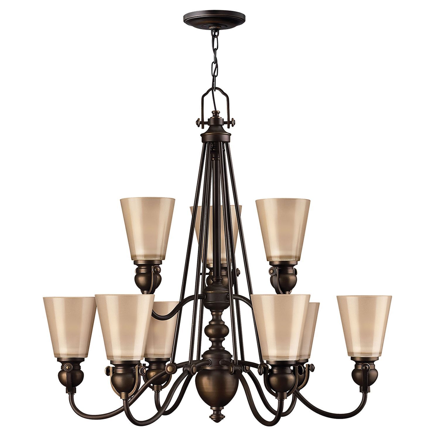 Lustre ANABELL 7 Bronze 9xE27 raccourcissable Lampe