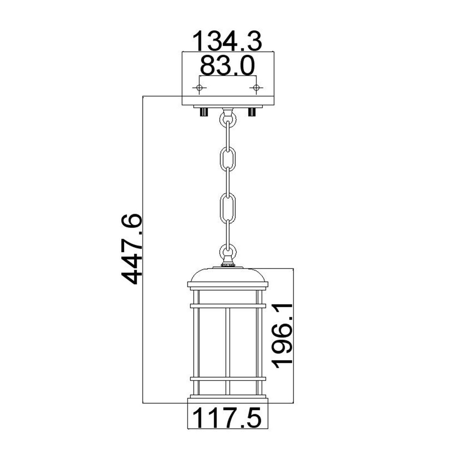 Suspension extérieure ajustable E27 IP44 Noir Maritim