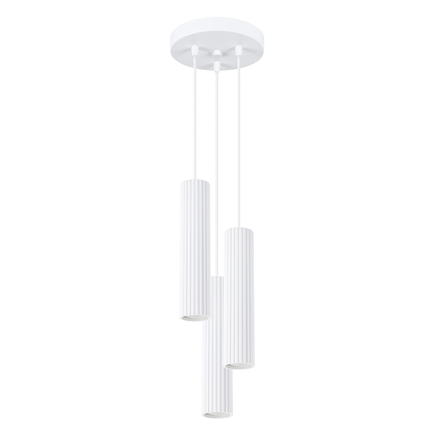 Lampe à suspendre 3 flammes GU10 Moderne L : 19,5 cm Blanc BERTA Deckenleuchte