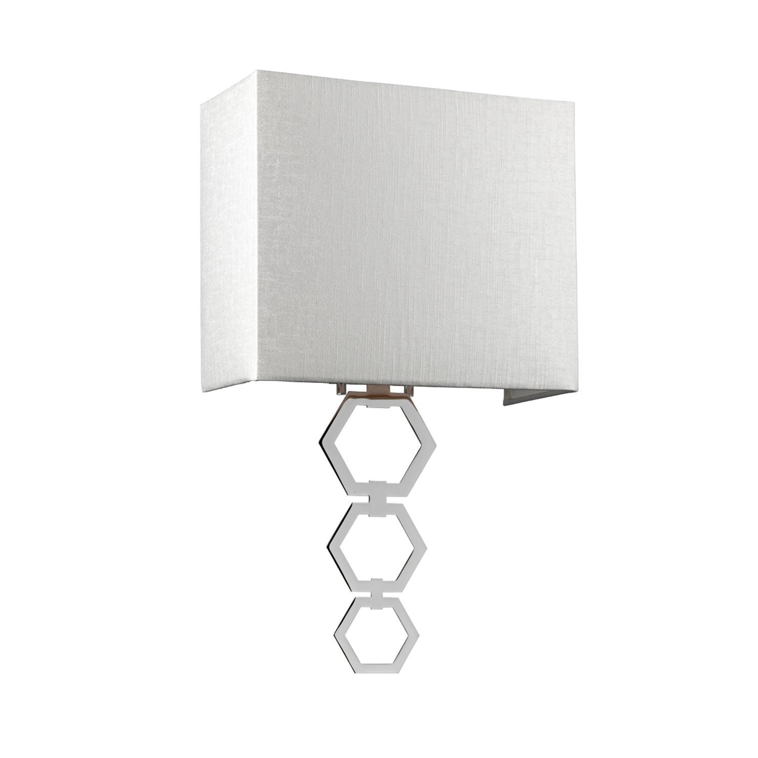 Applique Up Down Crème Chrome Tissu Métal Moderne