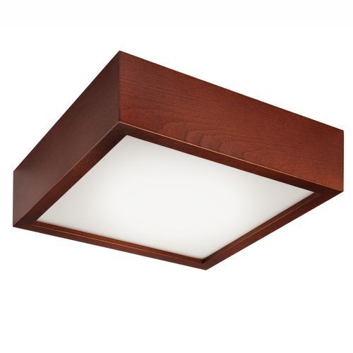 Plafonnier LED SHIRLEY bois carré salon
