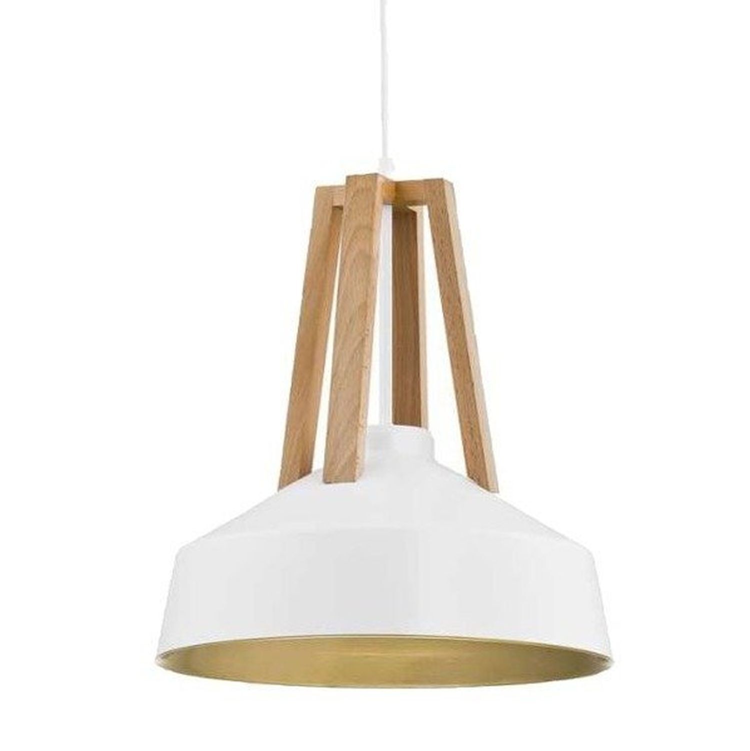 hängelampe, pendellampe, holz, weiß, goldenes innere