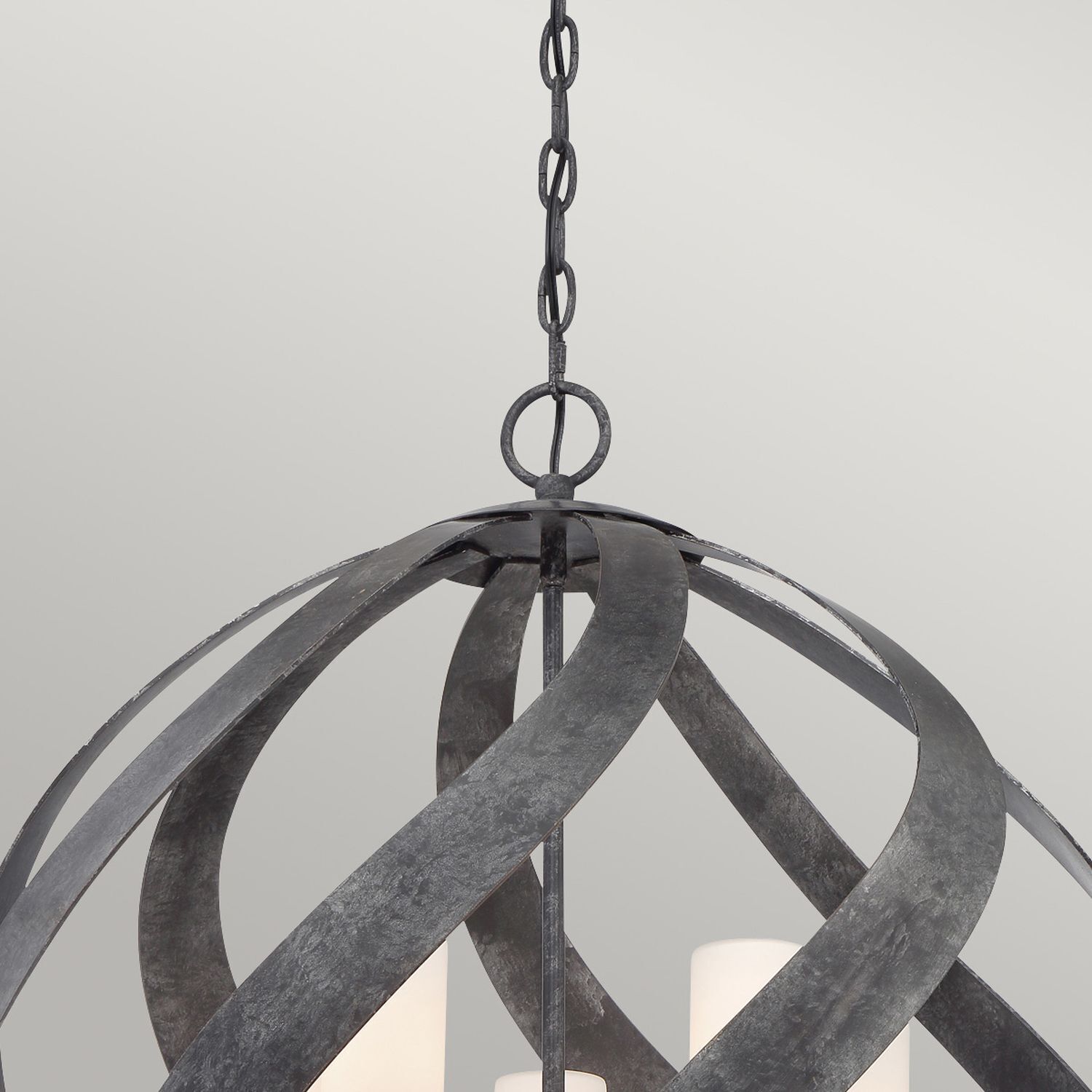 Lampe d'extérieur suspendue Ø 66 cm grande hauteur réglable IP44 E14