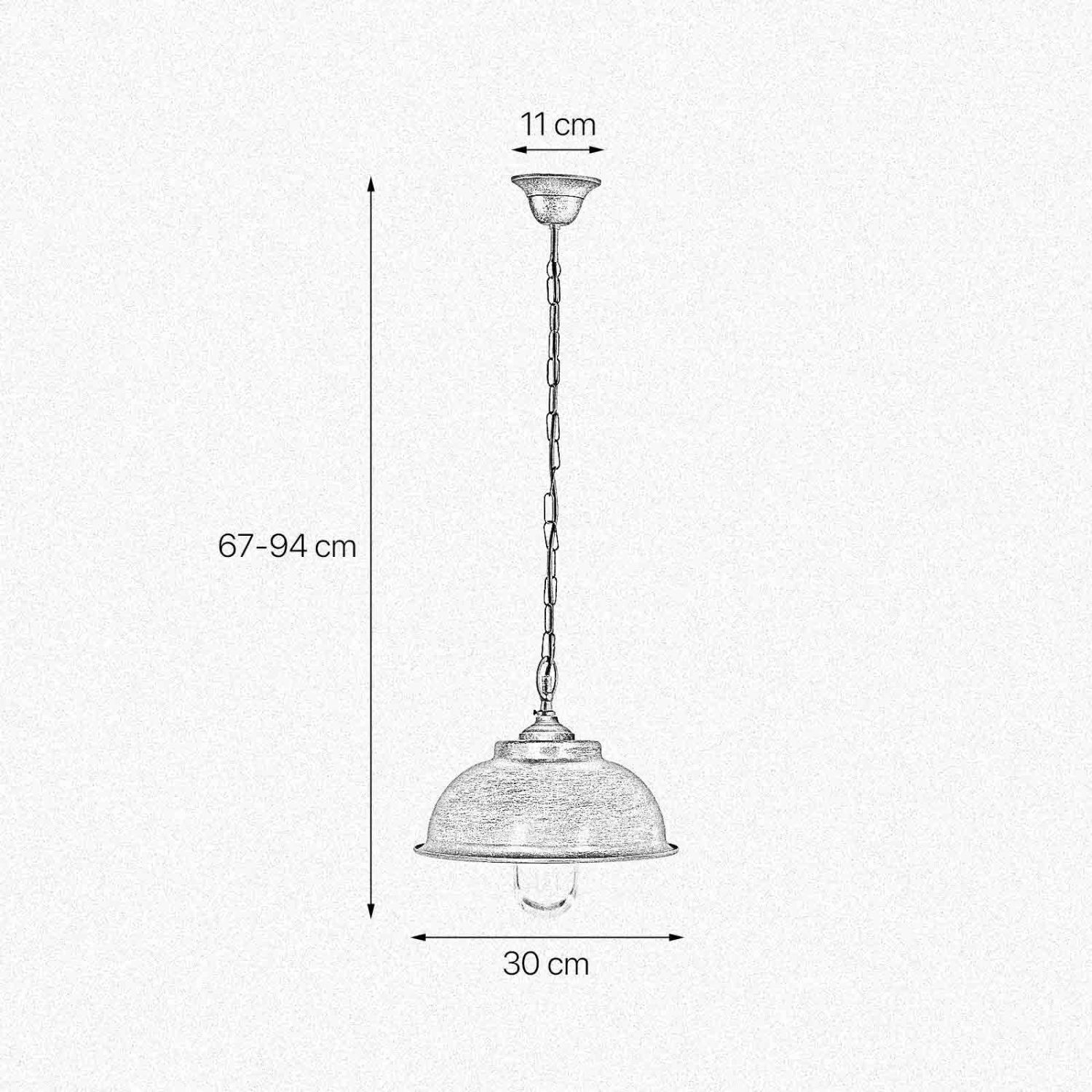 Lustre suspendu en laiton Lipari