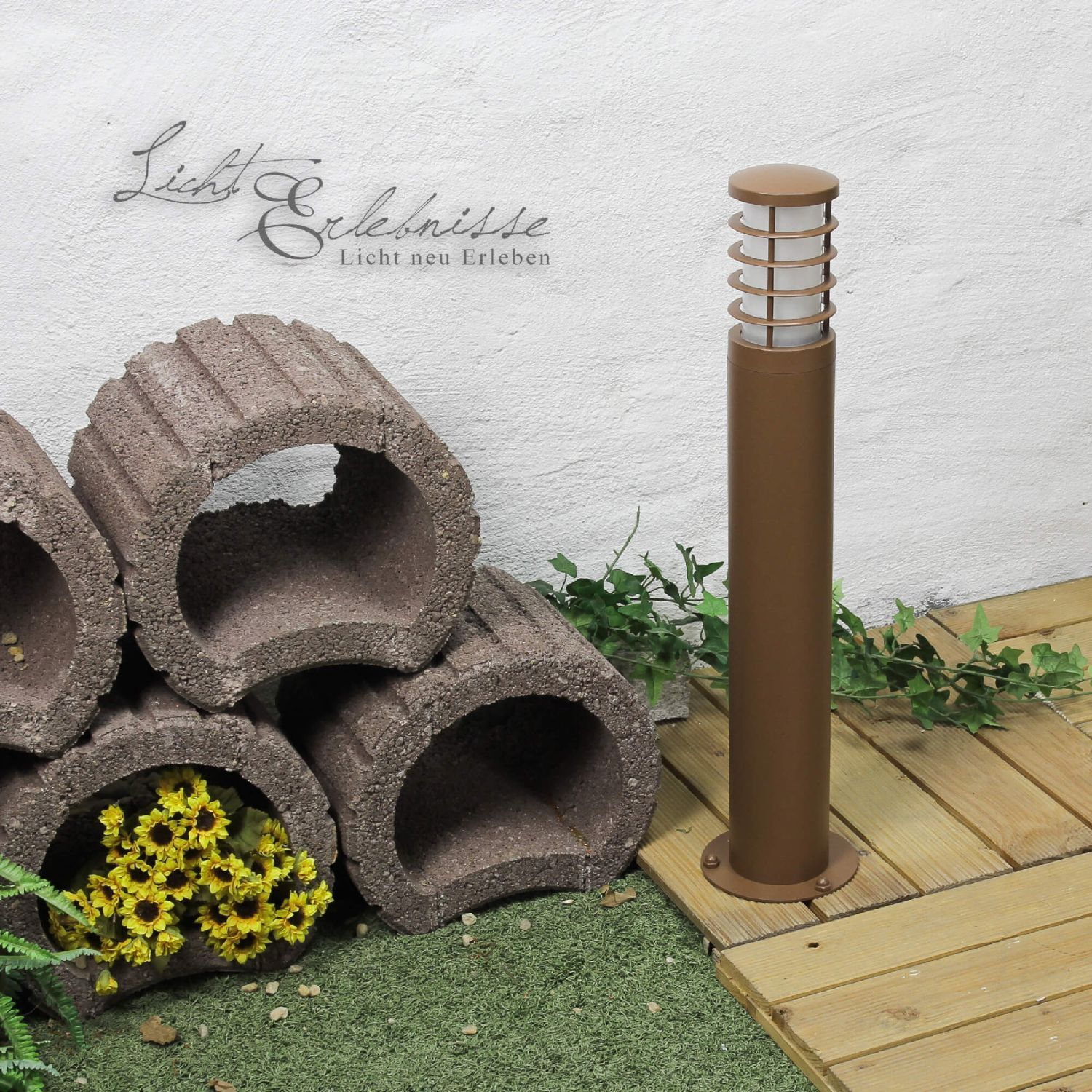 Lampe d'extérieur moderne en marron