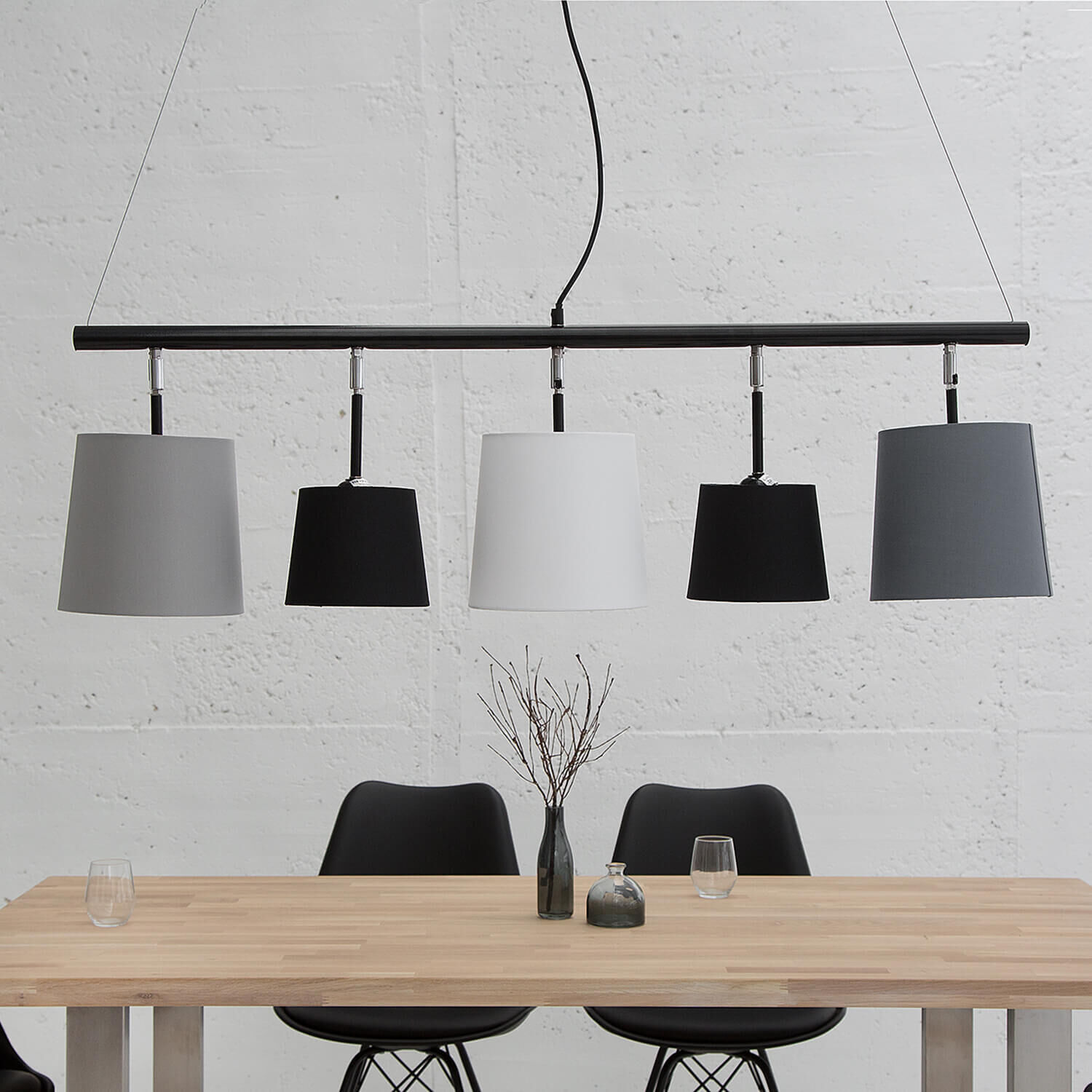 Suspension longue E14 Design moderne stylé Lampe, Tabelle, Tischplatte, Stuhl, Esstisch