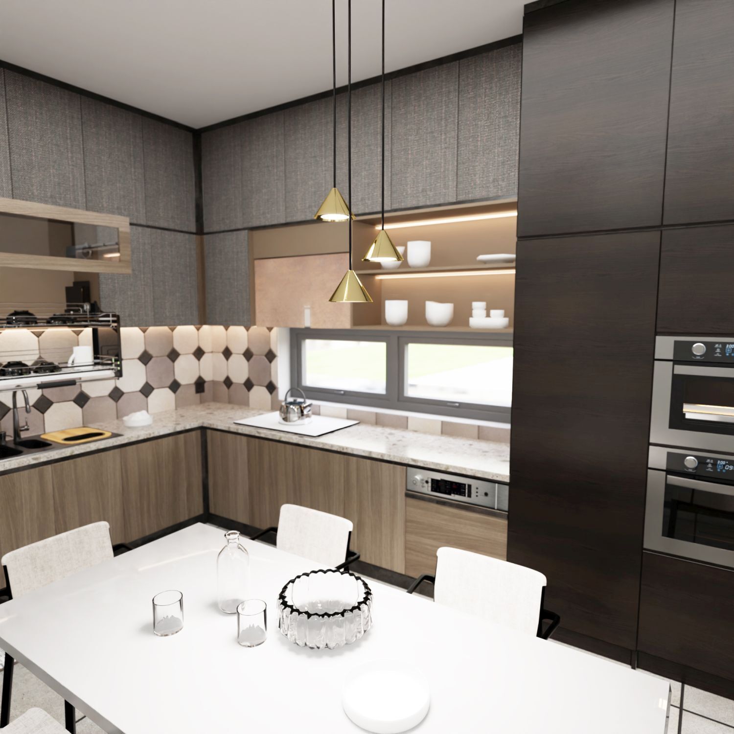 Drinnen, Innenarchitektur, Küche, Tasse, Lampe