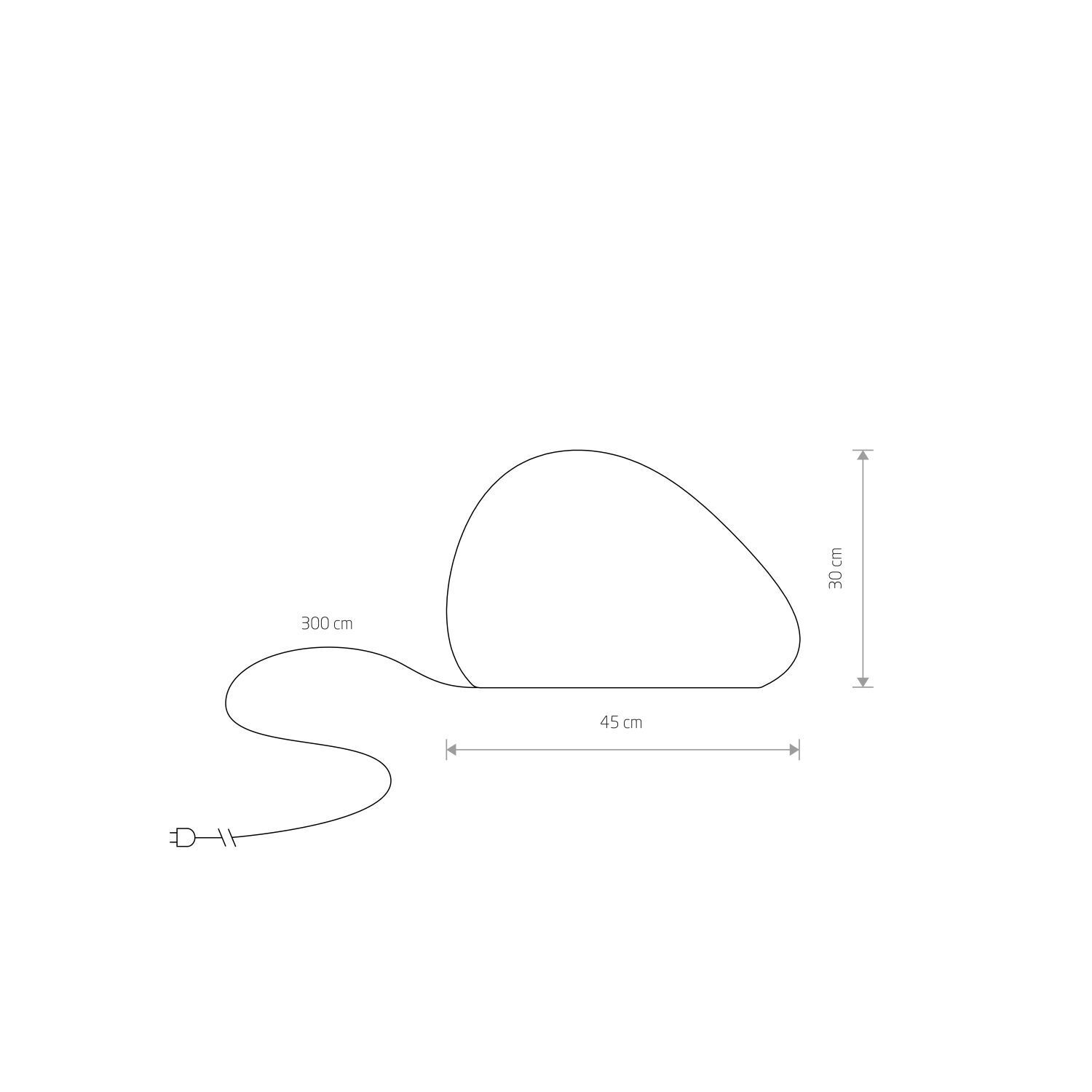 Lampadaire extérieur IP44 blanc E27 30 cm Dekolicht