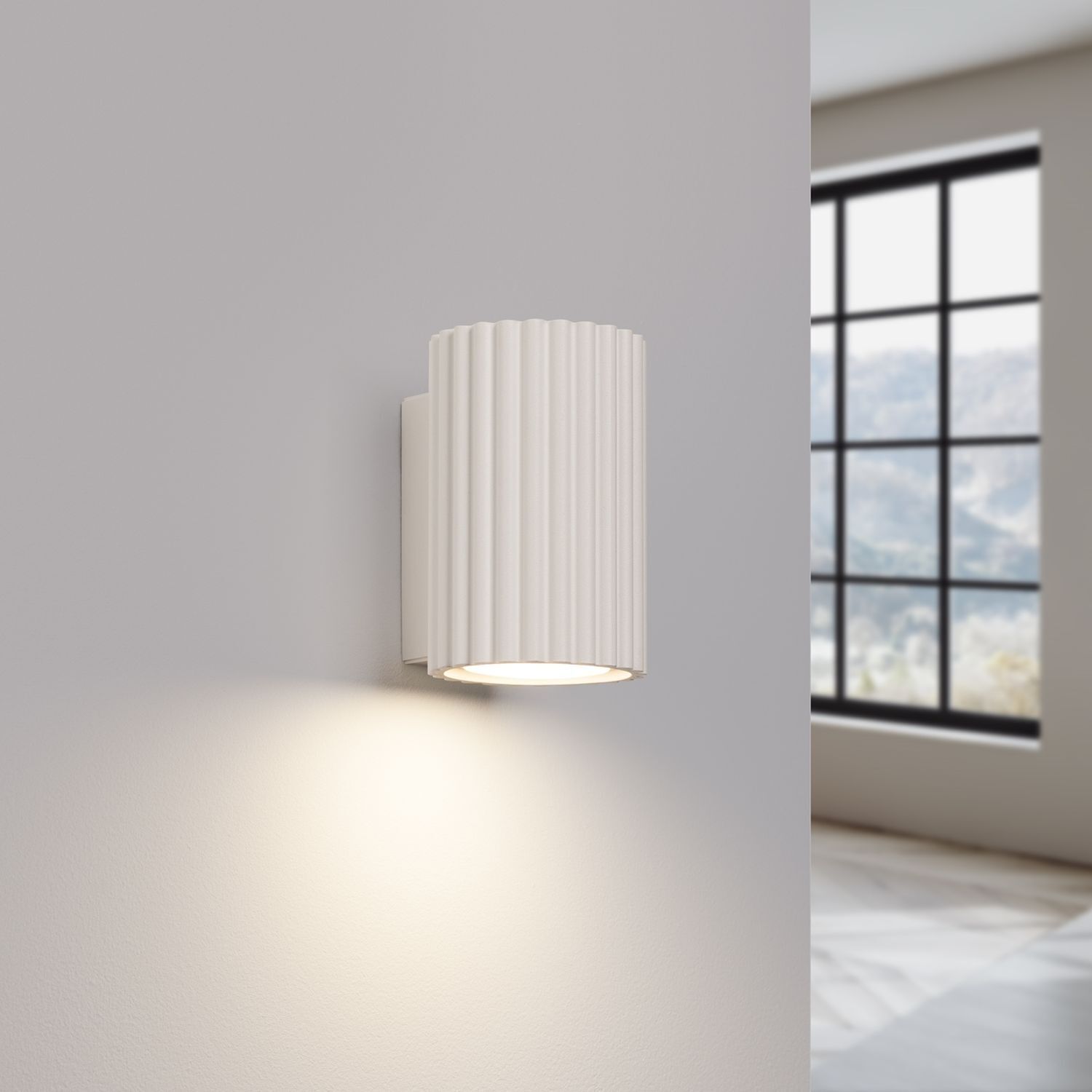 Applique murale intérieure GU10 petite H : 10 cm en crème GU10 Moderne