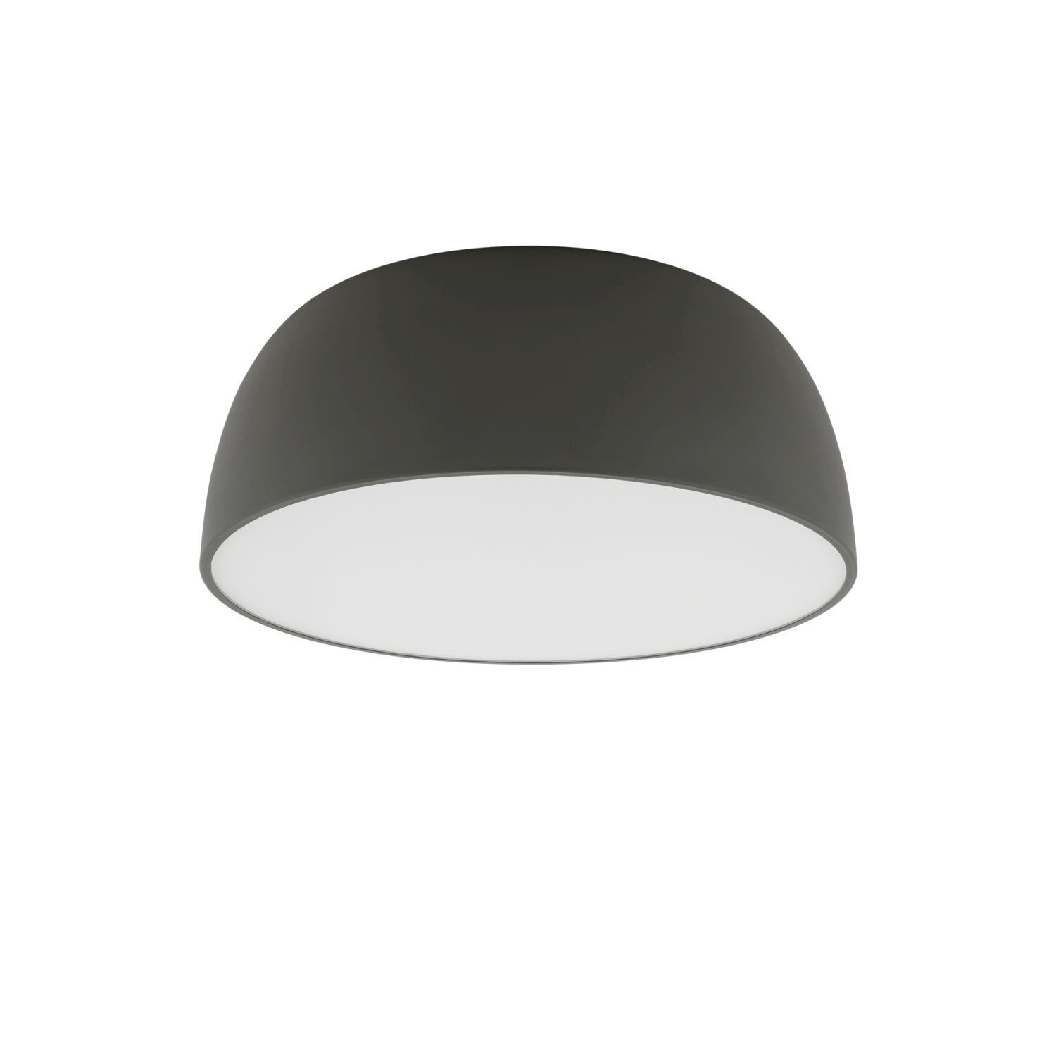 Plafonnier 3 flammes métal gris chaleureux E27 Ø38 cm