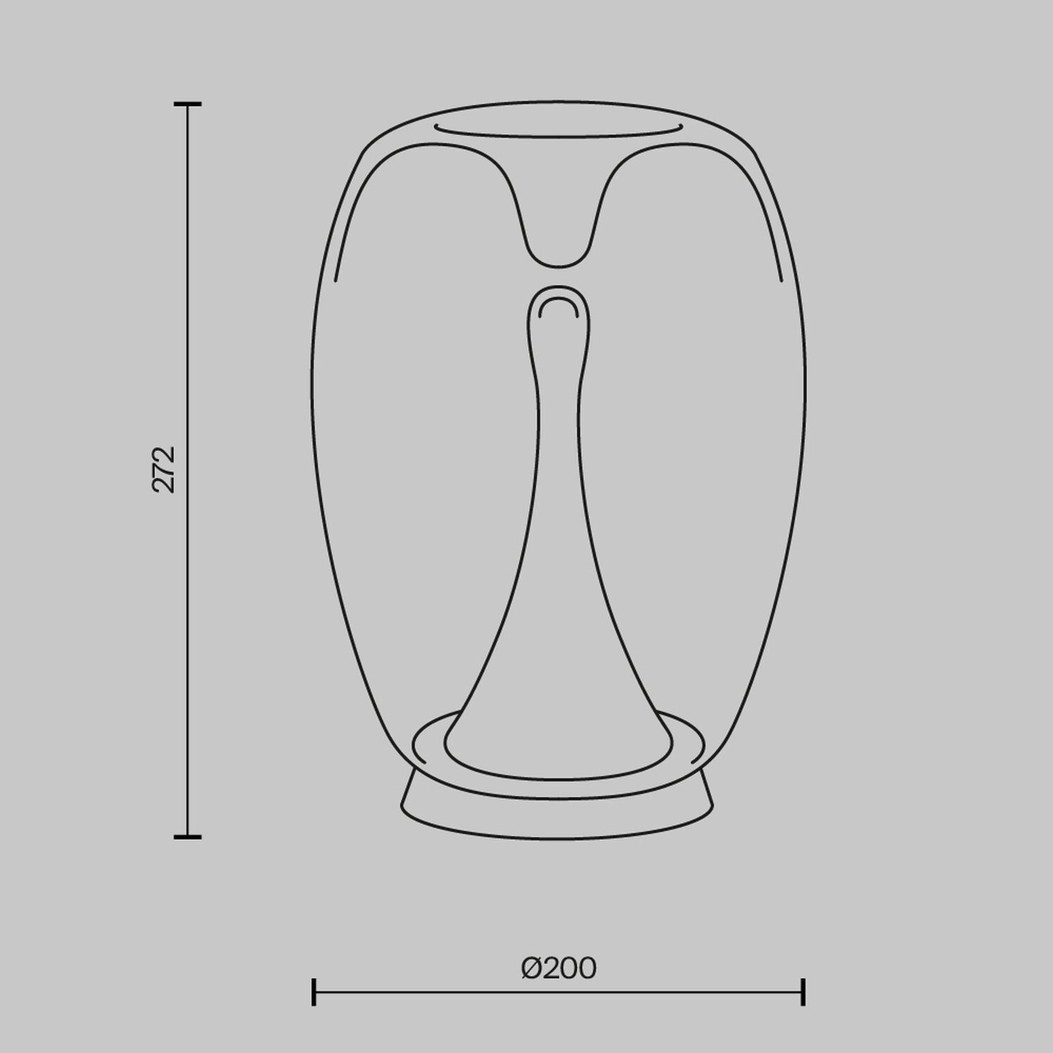 Lampe de table aluminium verre LED Ø 20 cm 27,2 cm en or Krug, Töpferei, Vase