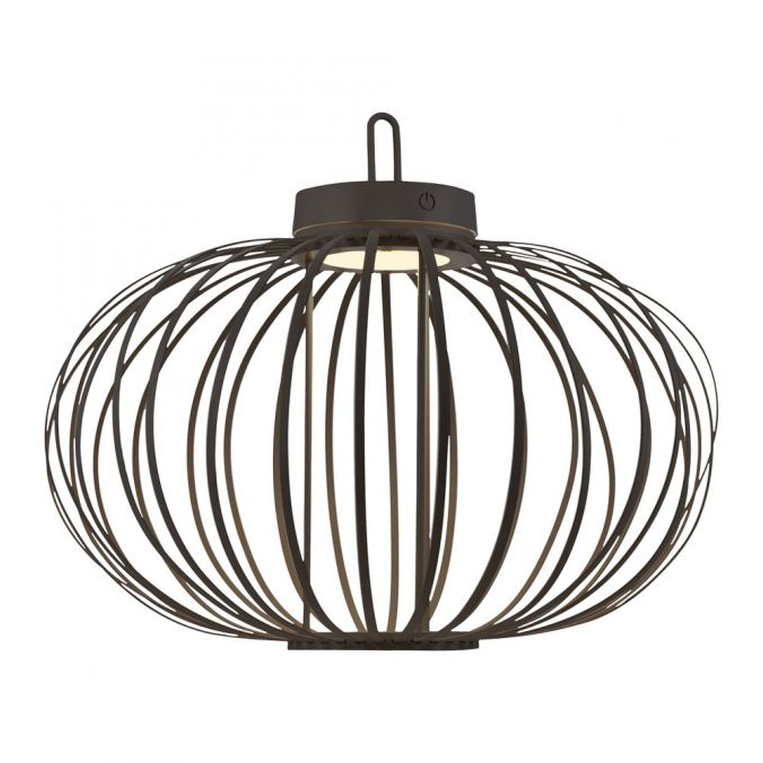 Lampe de table LED rechargeable IP44 noire dimmable Touch 37 cm