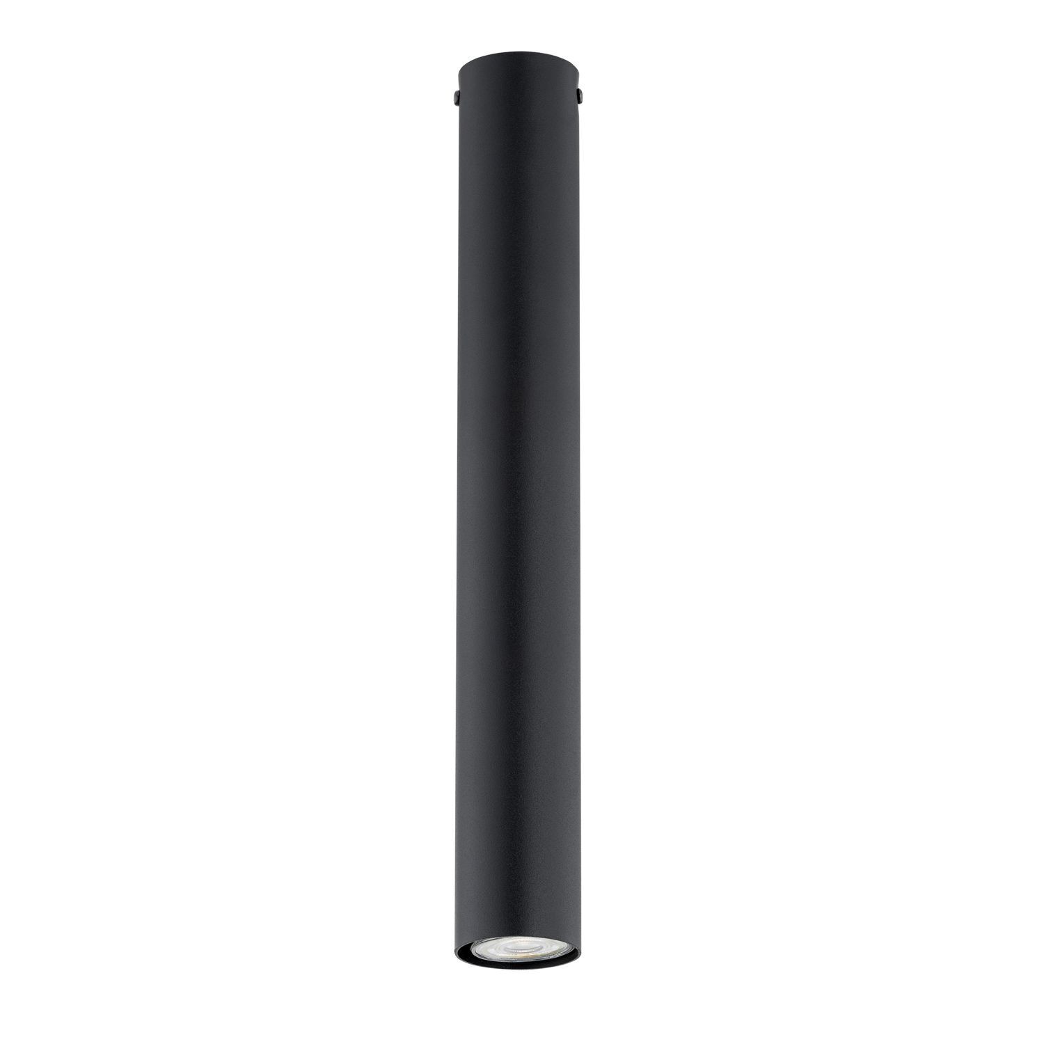 Plafonnier apparent Métal H : 45 cm D : 6 cm Noir GU10