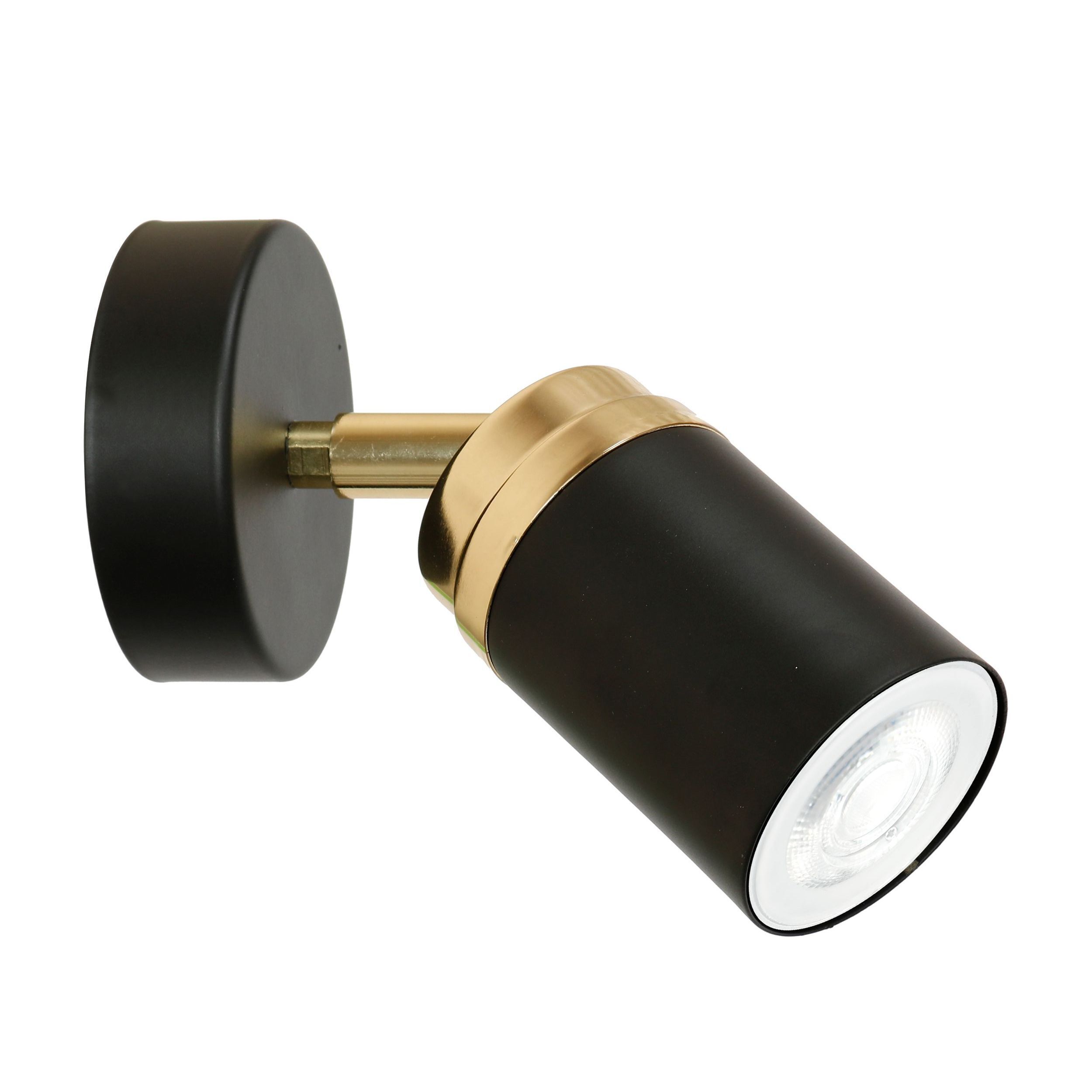 Spot Lampe murale noir or GU10 orientable