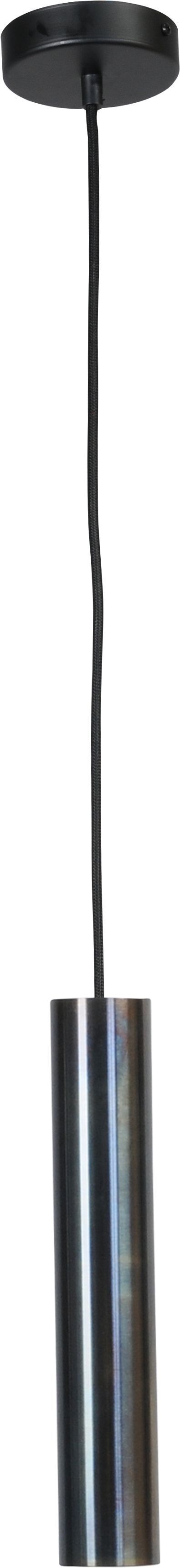 Lampe à suspendre métal noir effet huile Ø 5,4 cm Cylindre