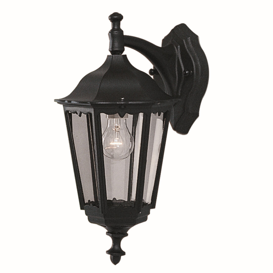 Lampe d'extérieur mur Lanterne noire rustique LED E27