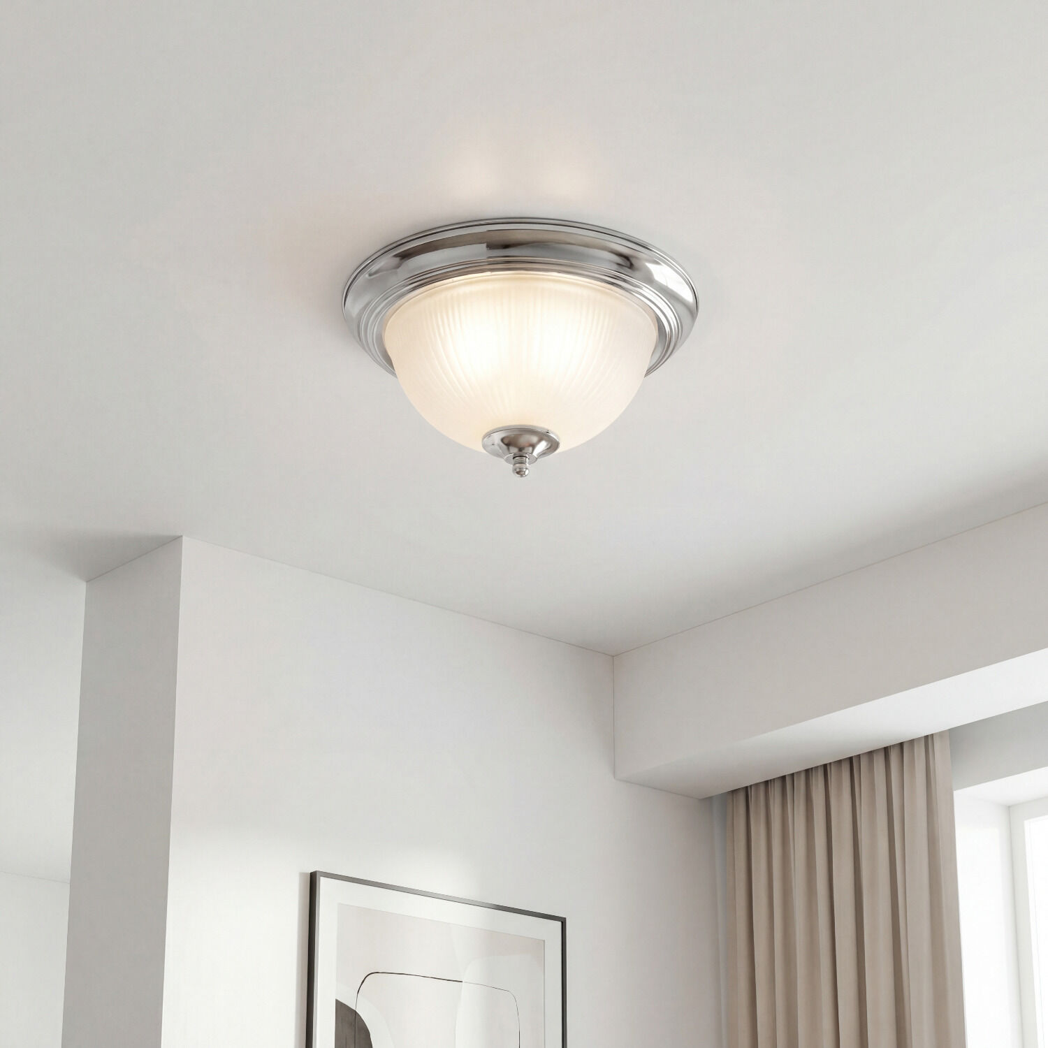 deckenleuchte, spotlight, glasschirm, metallfassung, wohnzimmerdekor