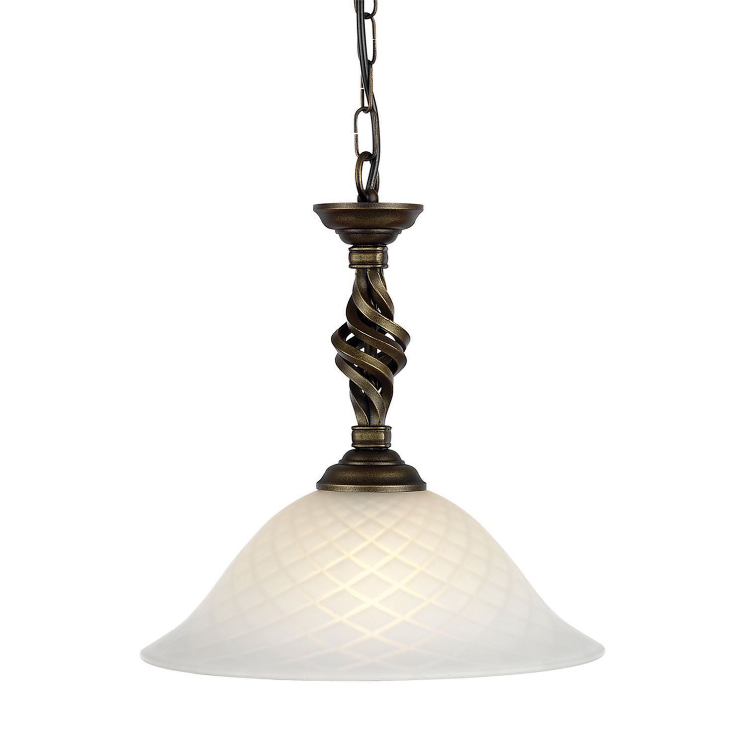 Lampe à suspendre ANOUK Ø34cm or antique à raccourcir Lampe