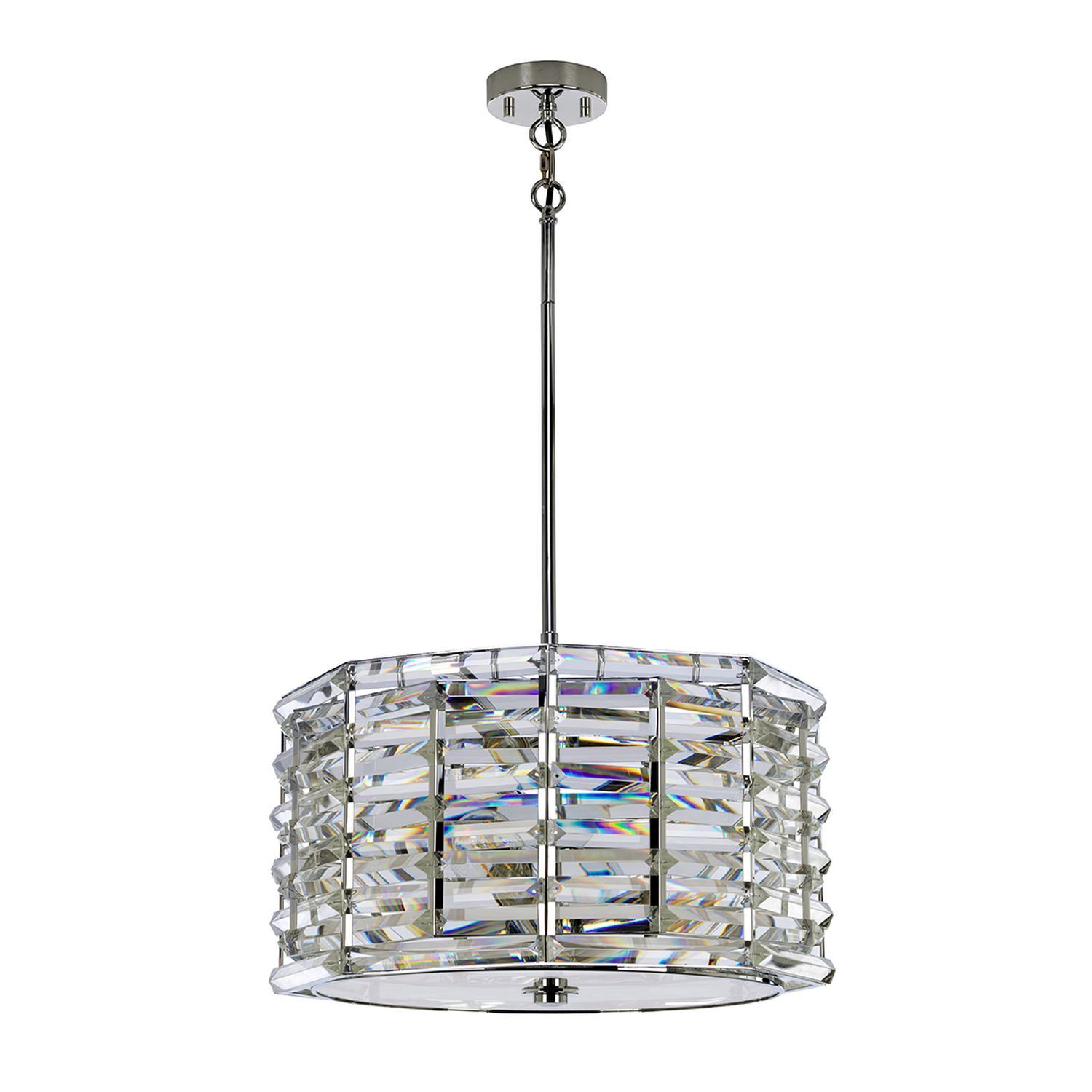 Lampe à suspendre cristal Ø48cm éblouissement réglable Moderne